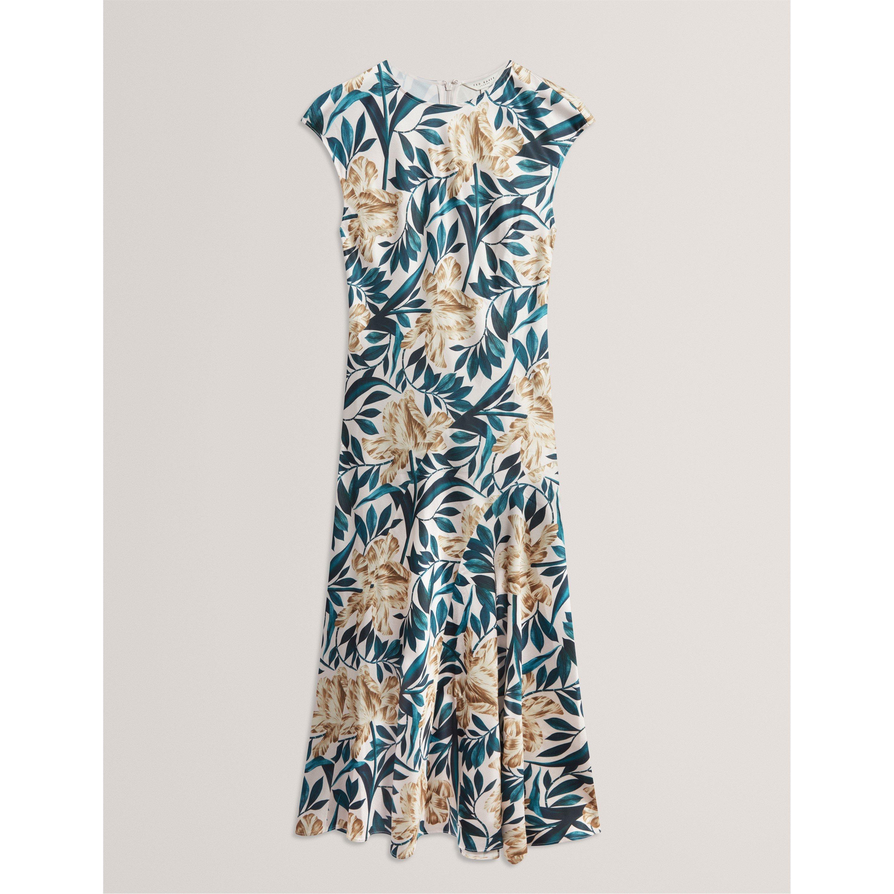 Print Sleeveless Tea Dress