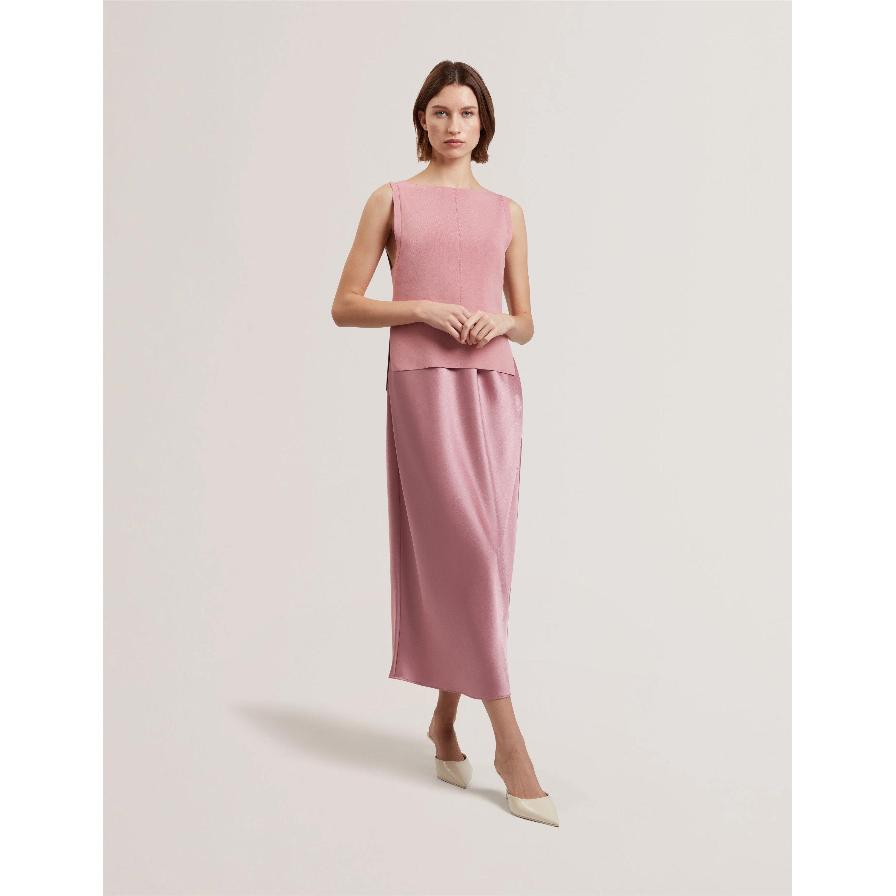 Knitted Satin Slip Dress