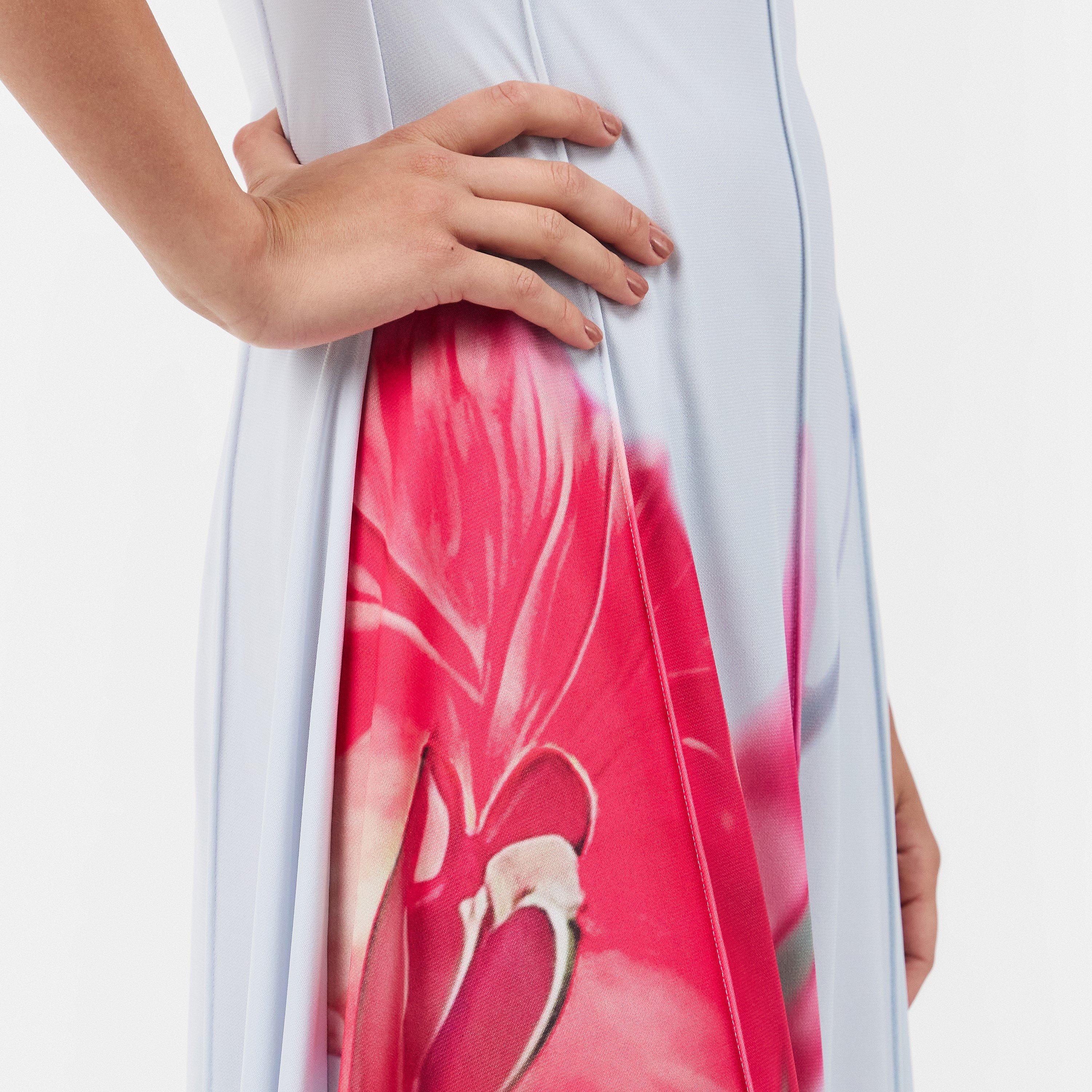 Mesh Midi Tea Dress