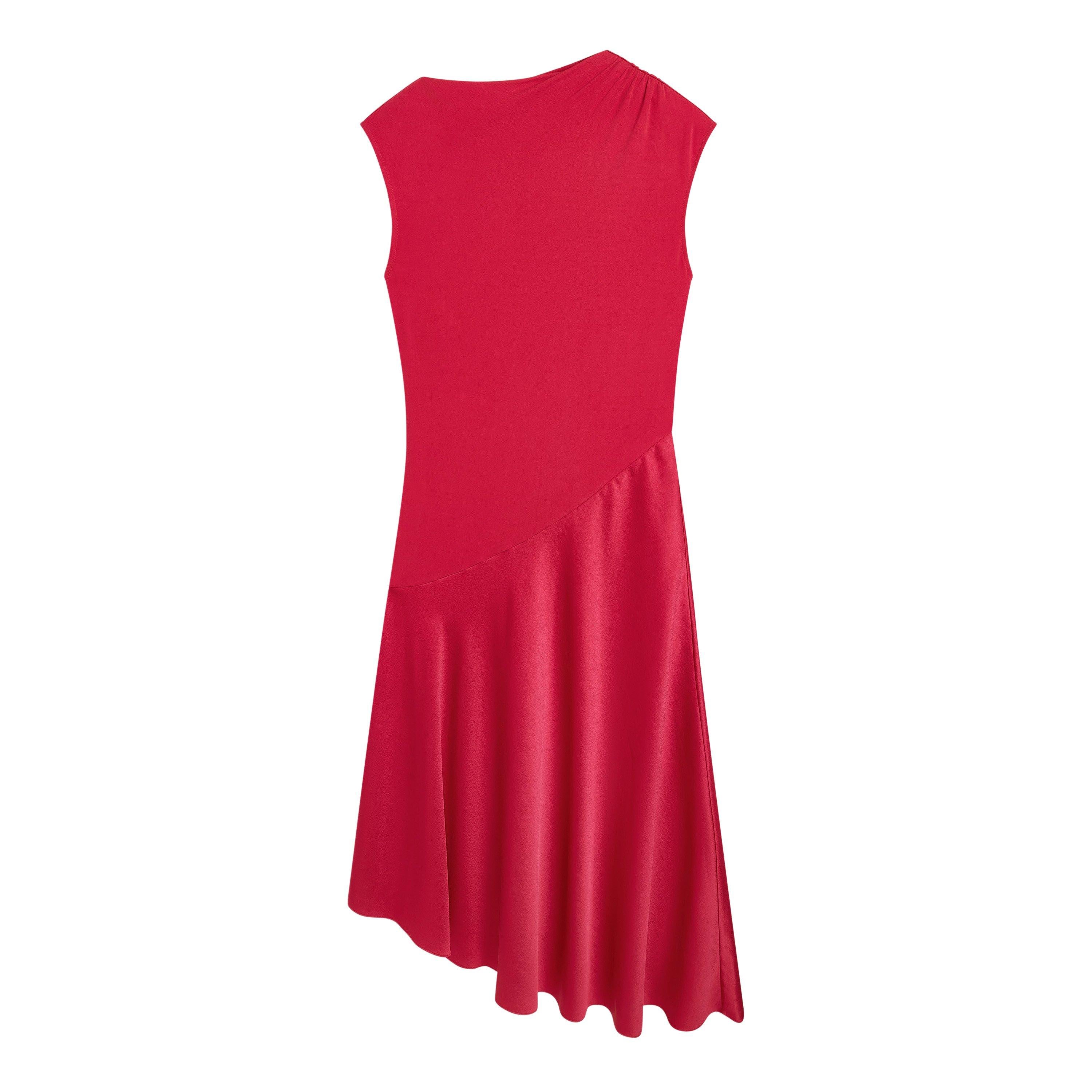 Ted Baker Asymmetric Satin Panel Midi Dress