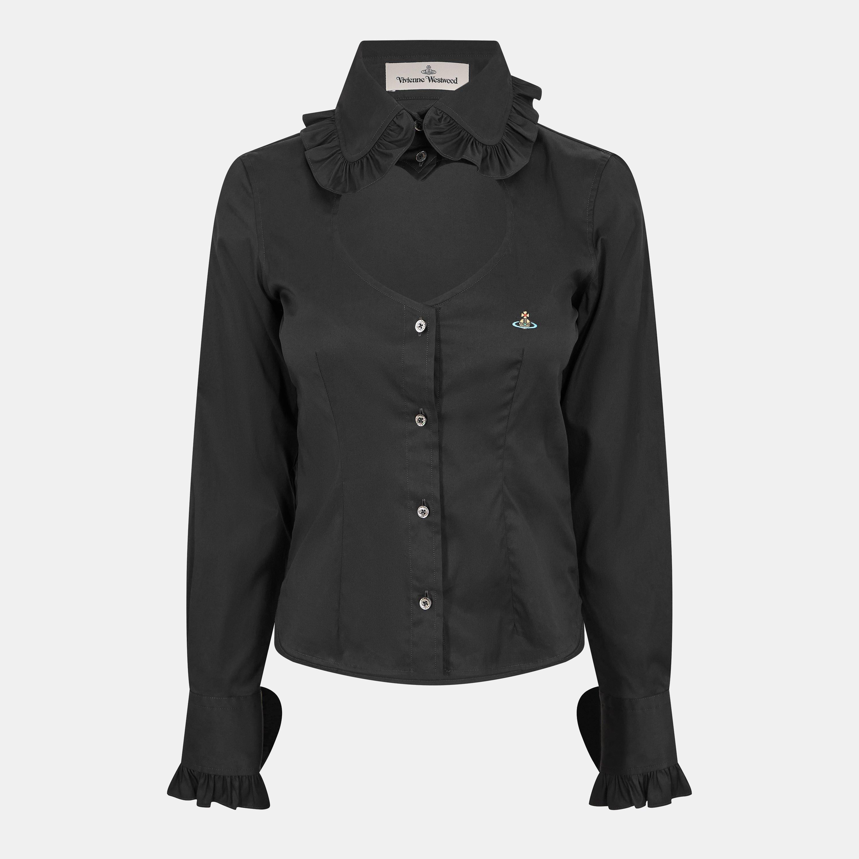 Viv Frill Short Sleeve Plain Shirt