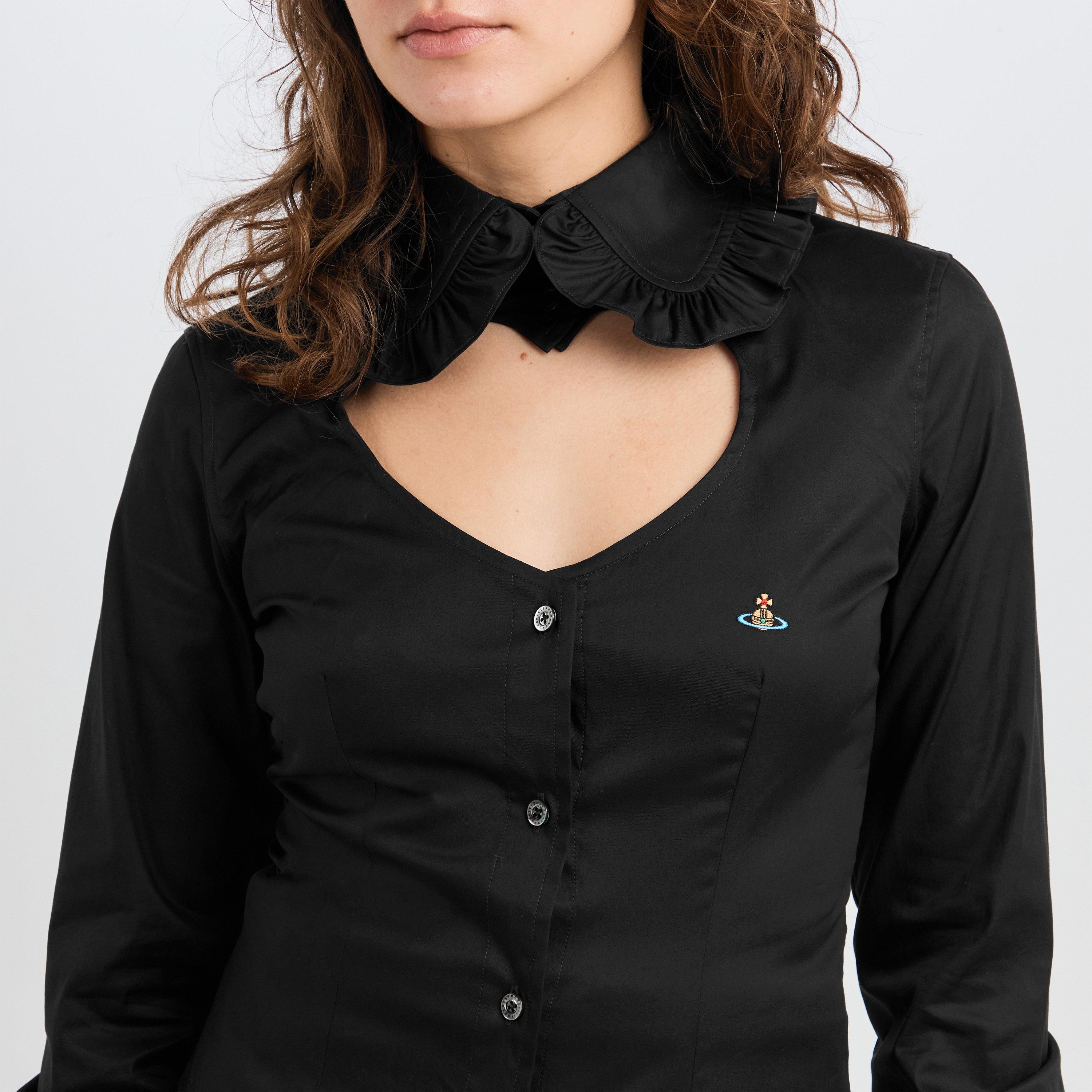 Viv Frill Short Sleeve Plain Shirt
