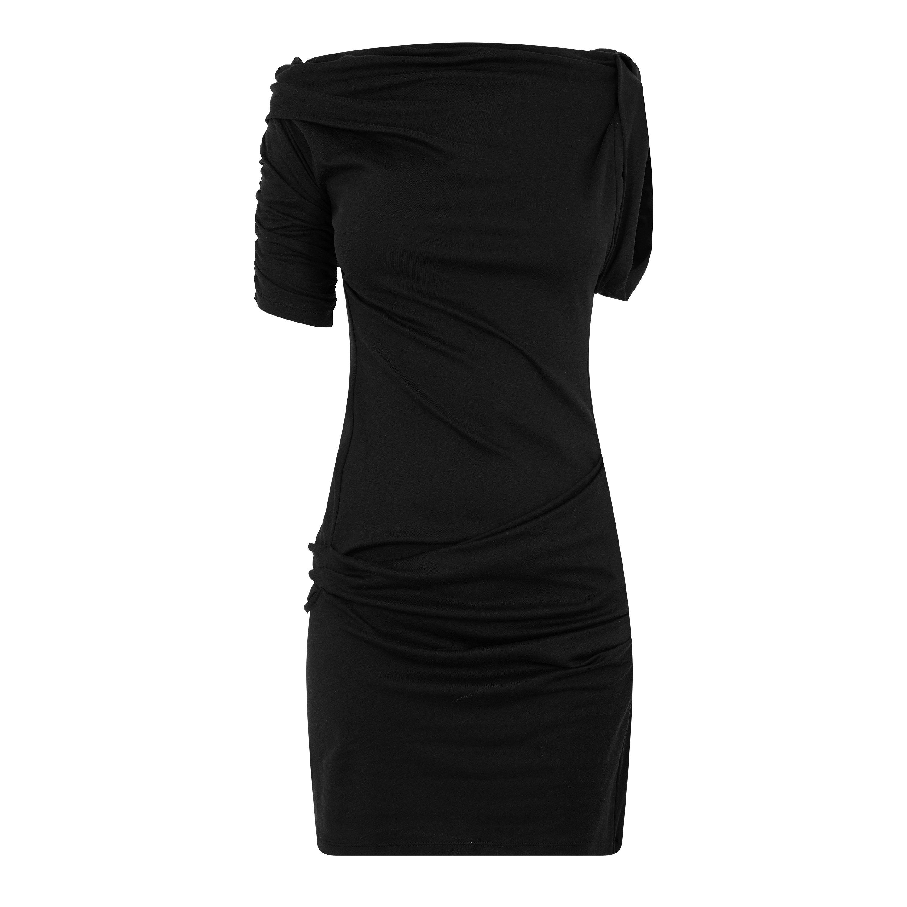 Jacquard Drape Mini Dress
