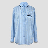 Horsebit Striped Cotton Shirt