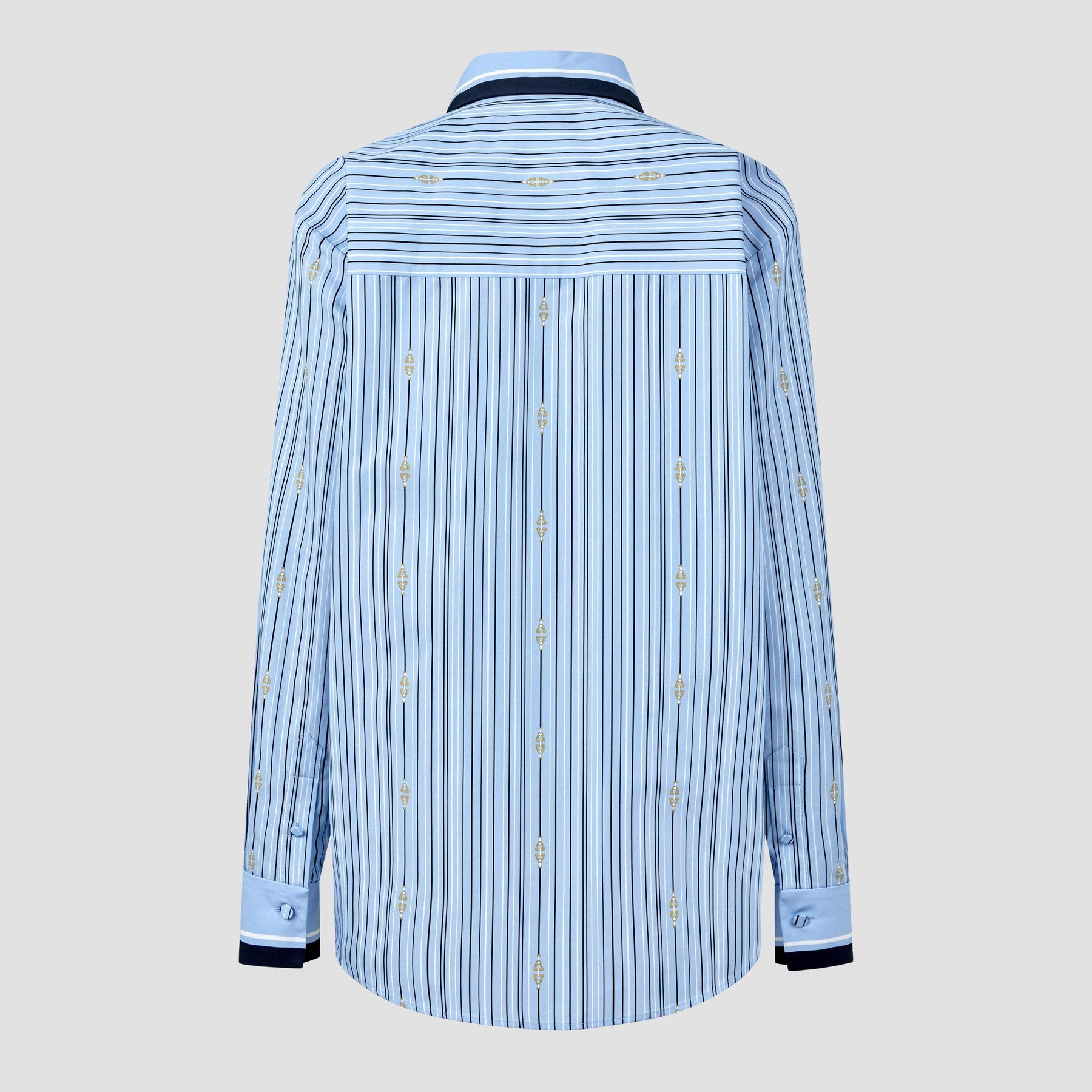 Horsebit Striped Cotton Shirt
