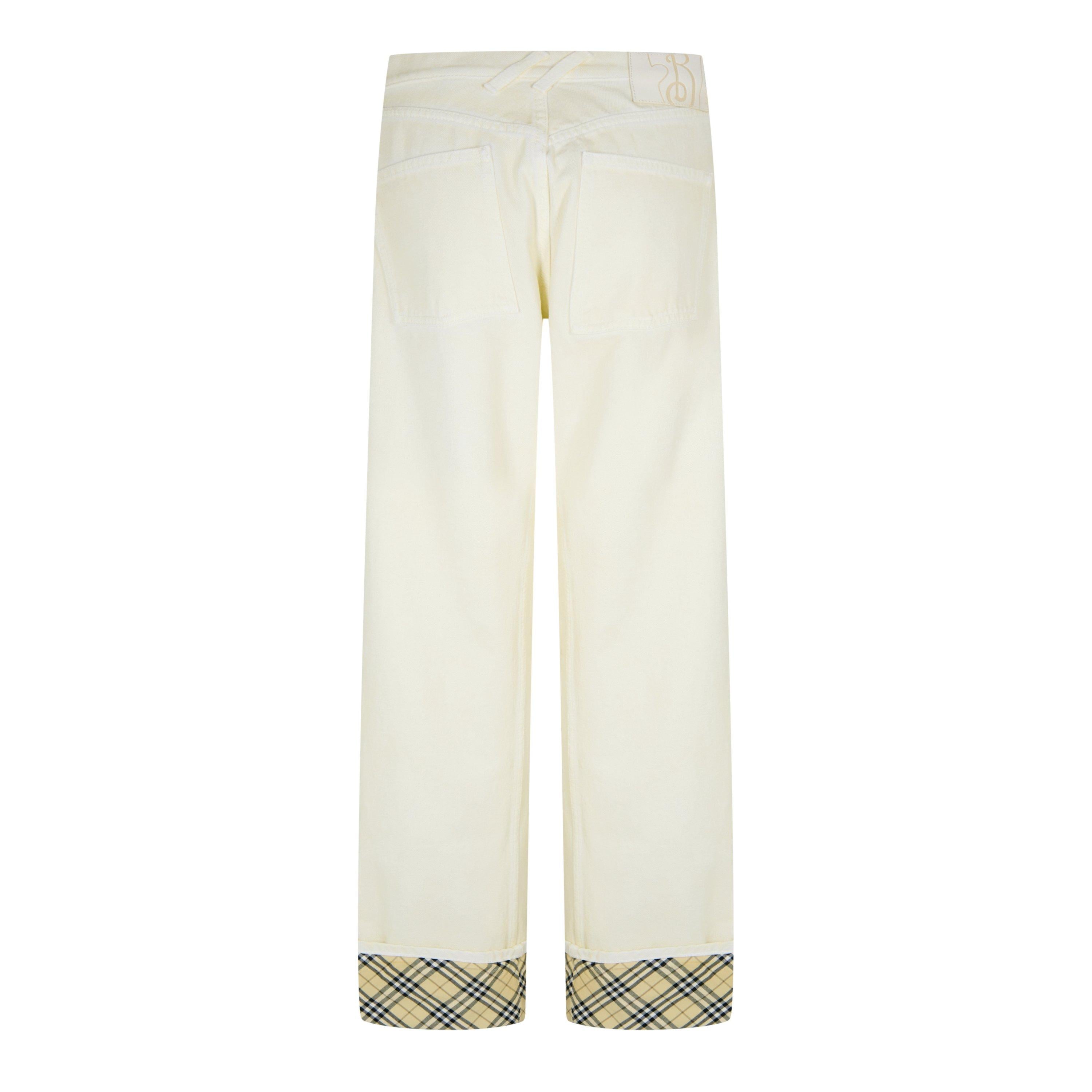 Check Straight Leg Jeans