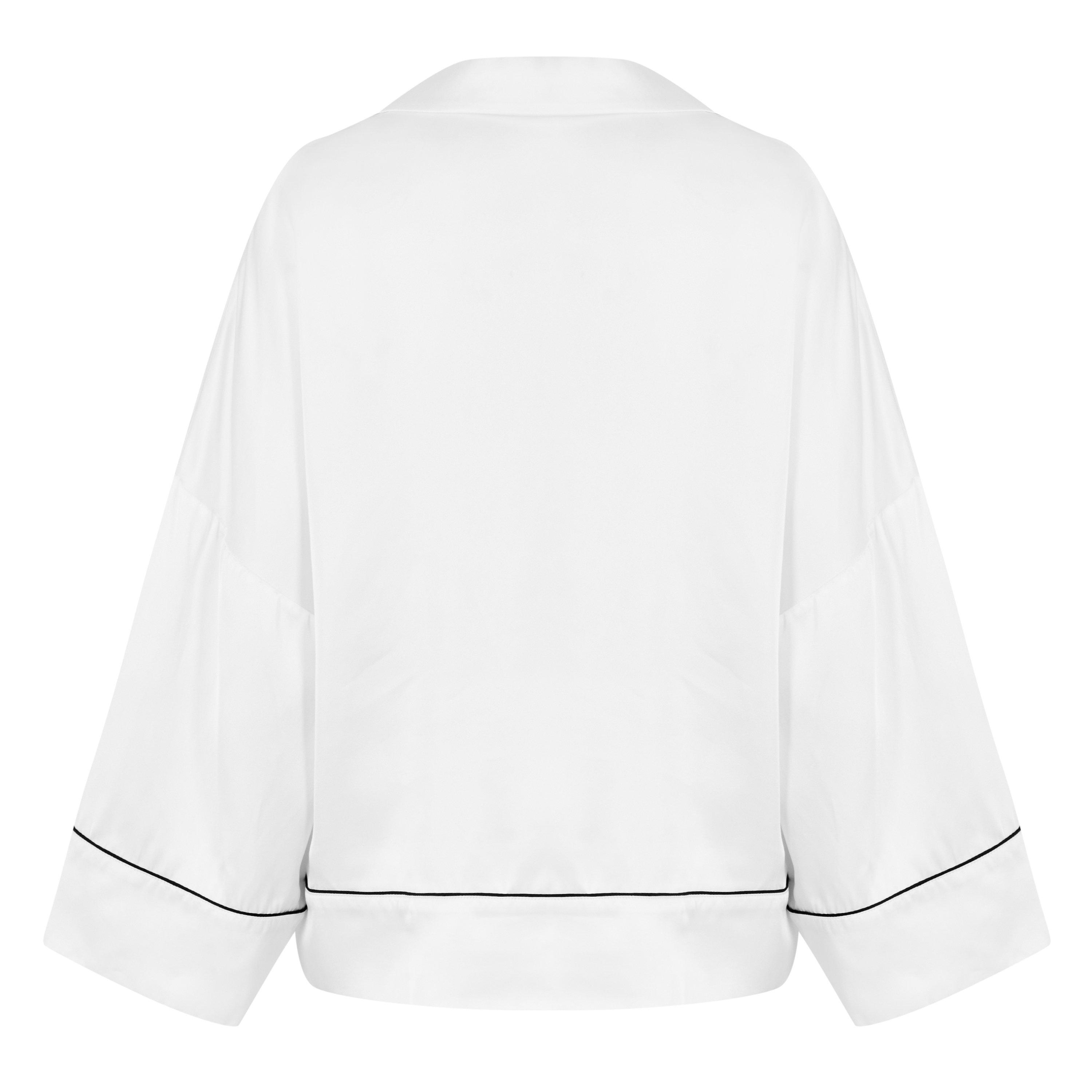 Satin Pyjama Crop Shirt