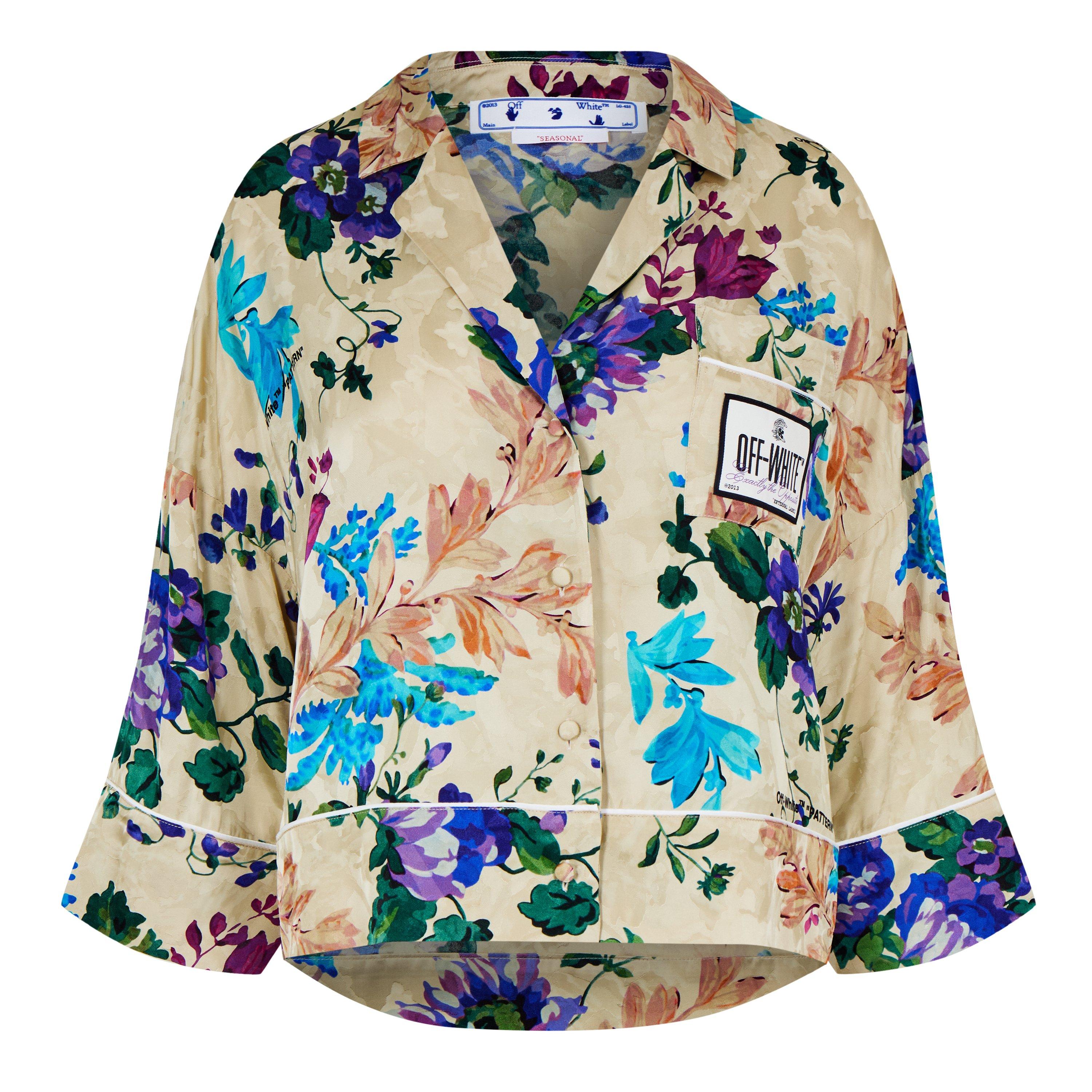 Satin Pyjama Crop Shirt