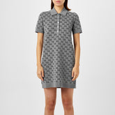 Women's Jacquard Wool Polo Dress
