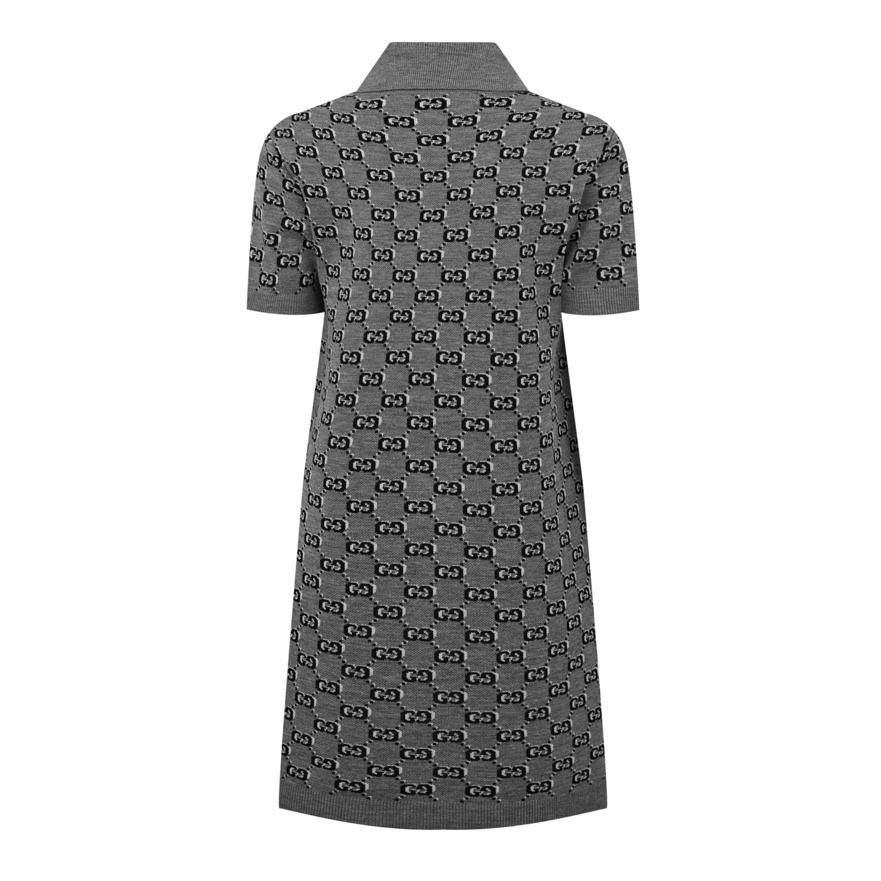 Women's Jacquard Wool Polo Dress