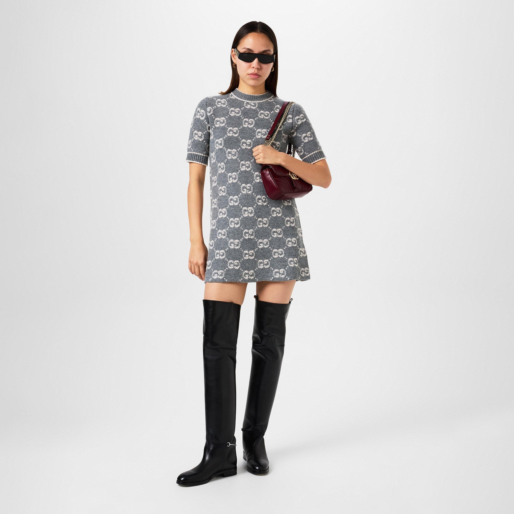 Women's Logo Wool Crew Dress