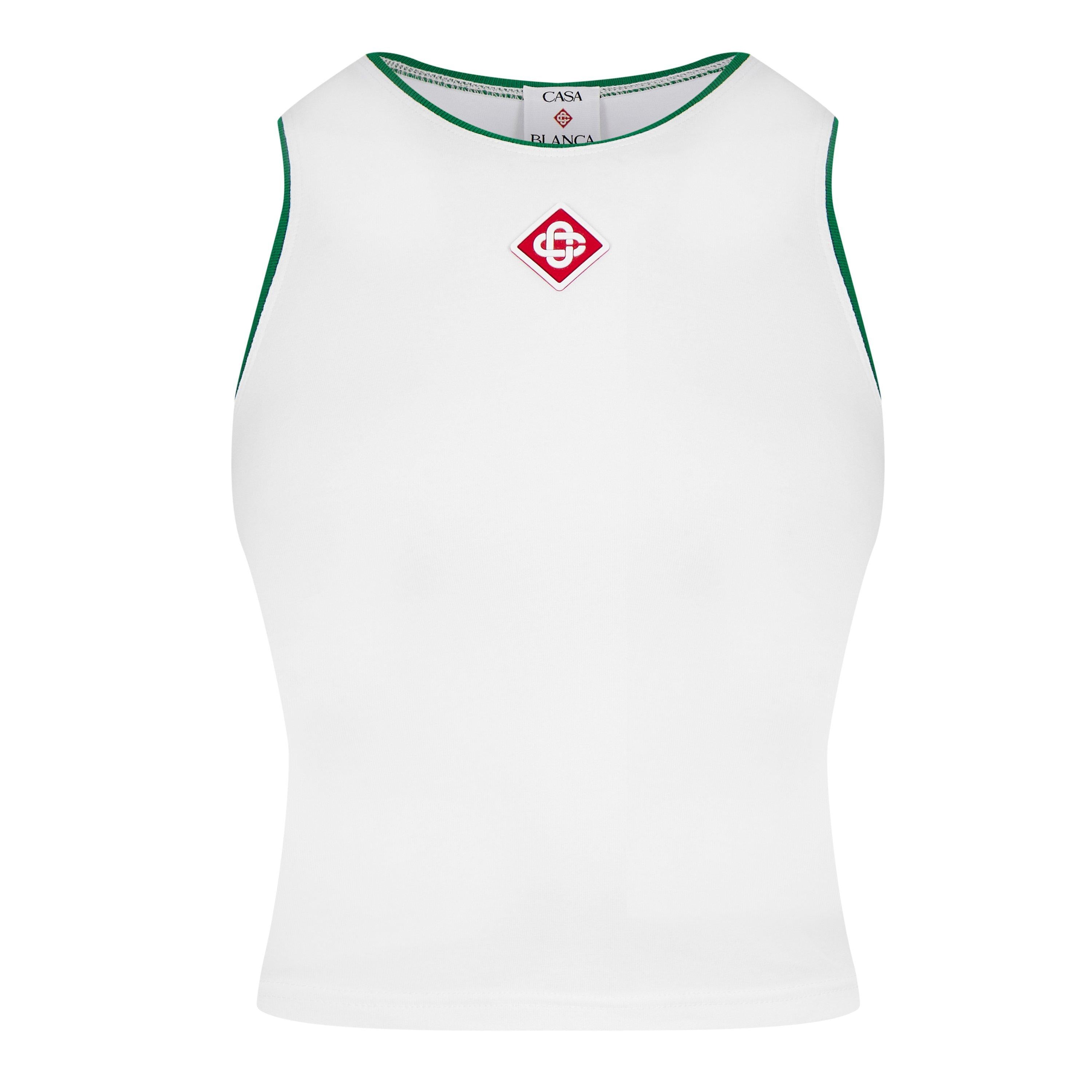Plain Cotton Logo Baby Vest