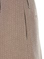 Fendi Beige Bermuda Pants with Belt Loops in Cotton and Linen Blend Man