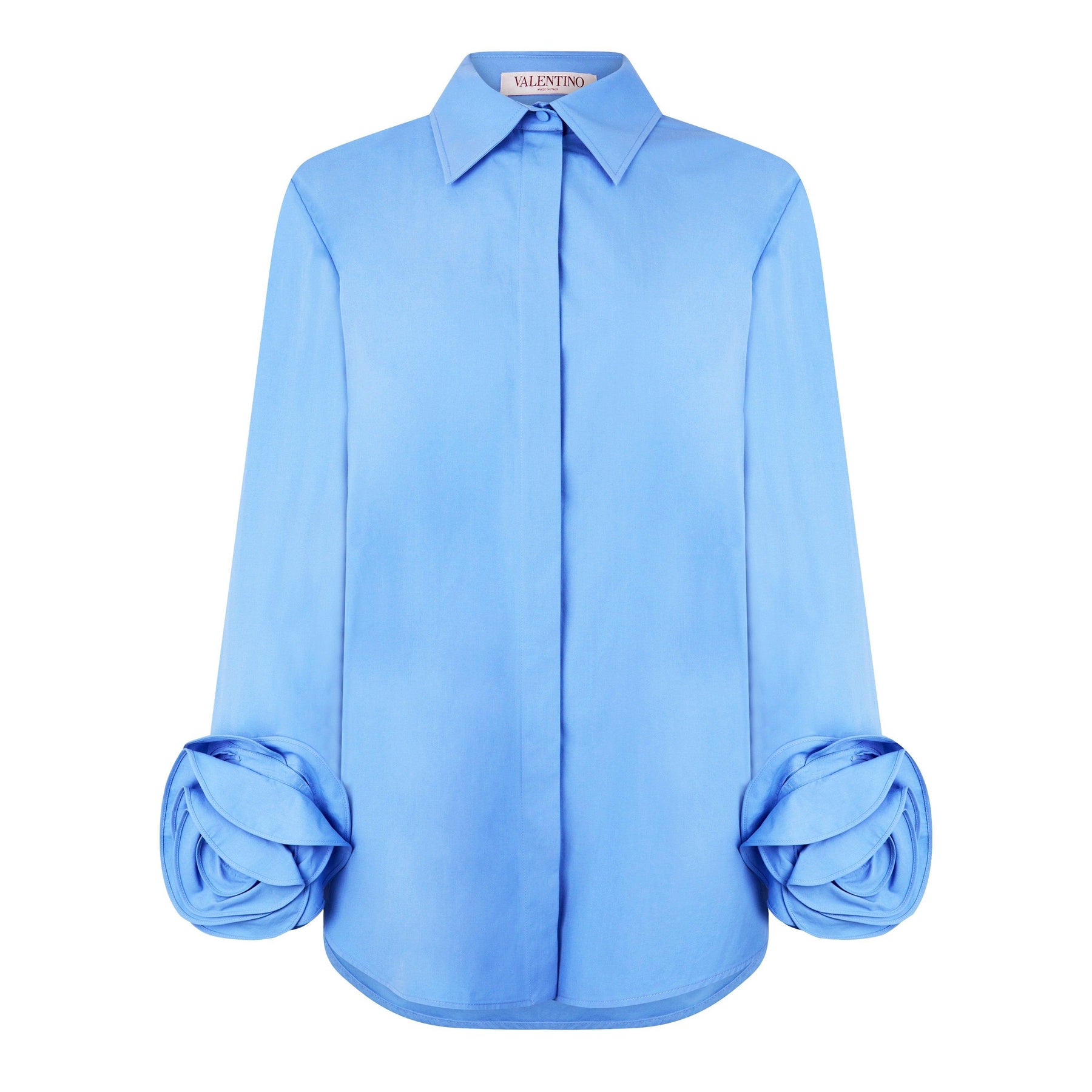 Rose Applique Poplin Shirt