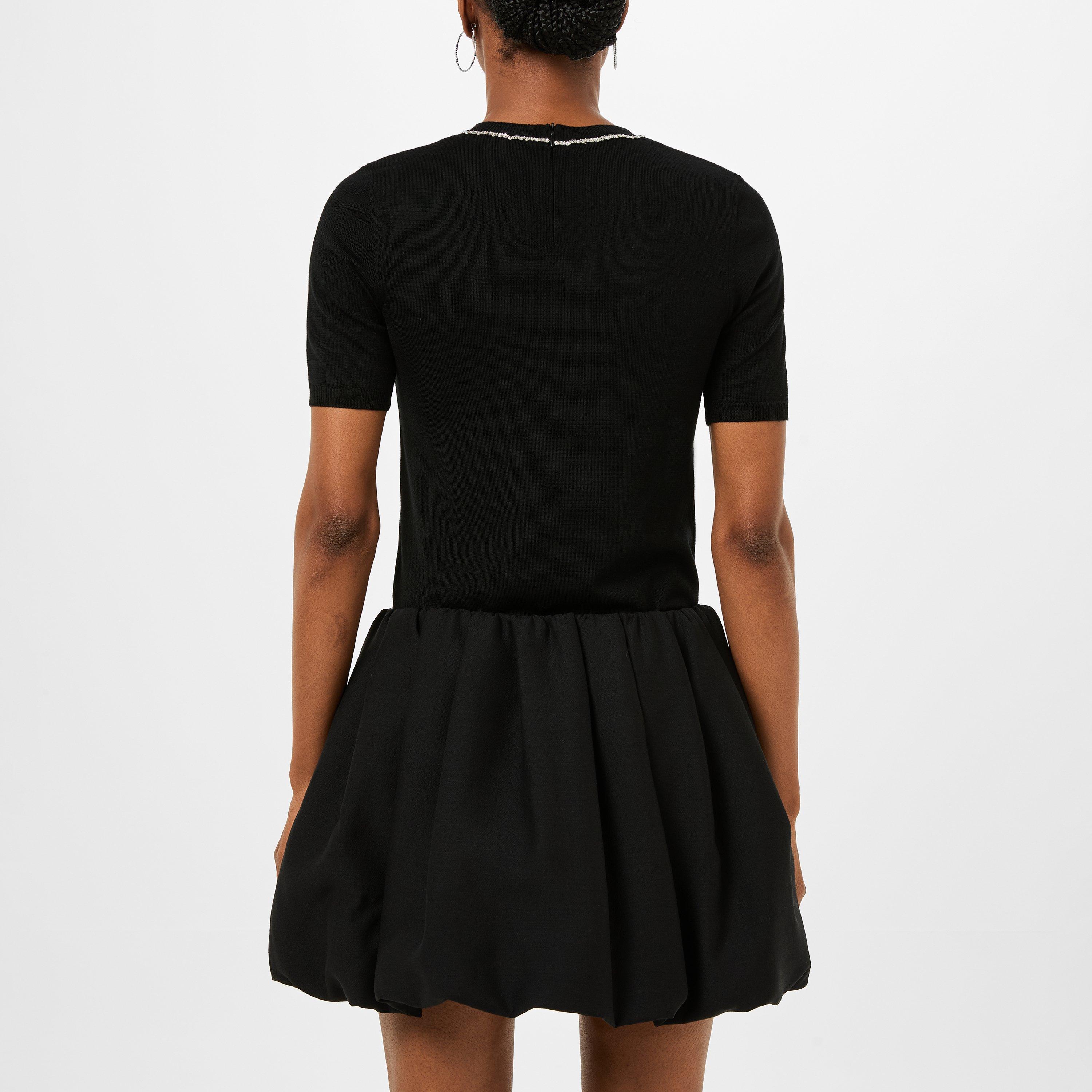 Embroidered Wool Fitted Top