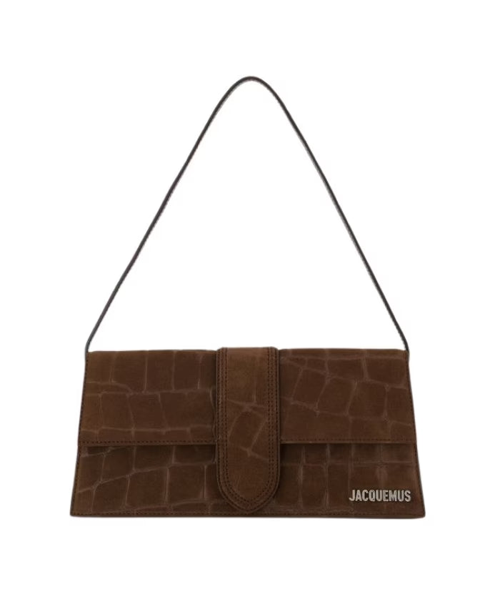 Brown Leather Long Shoulder Bag