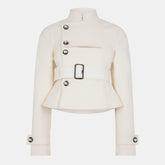 Stretch Cotton Blend Tailored Jacket