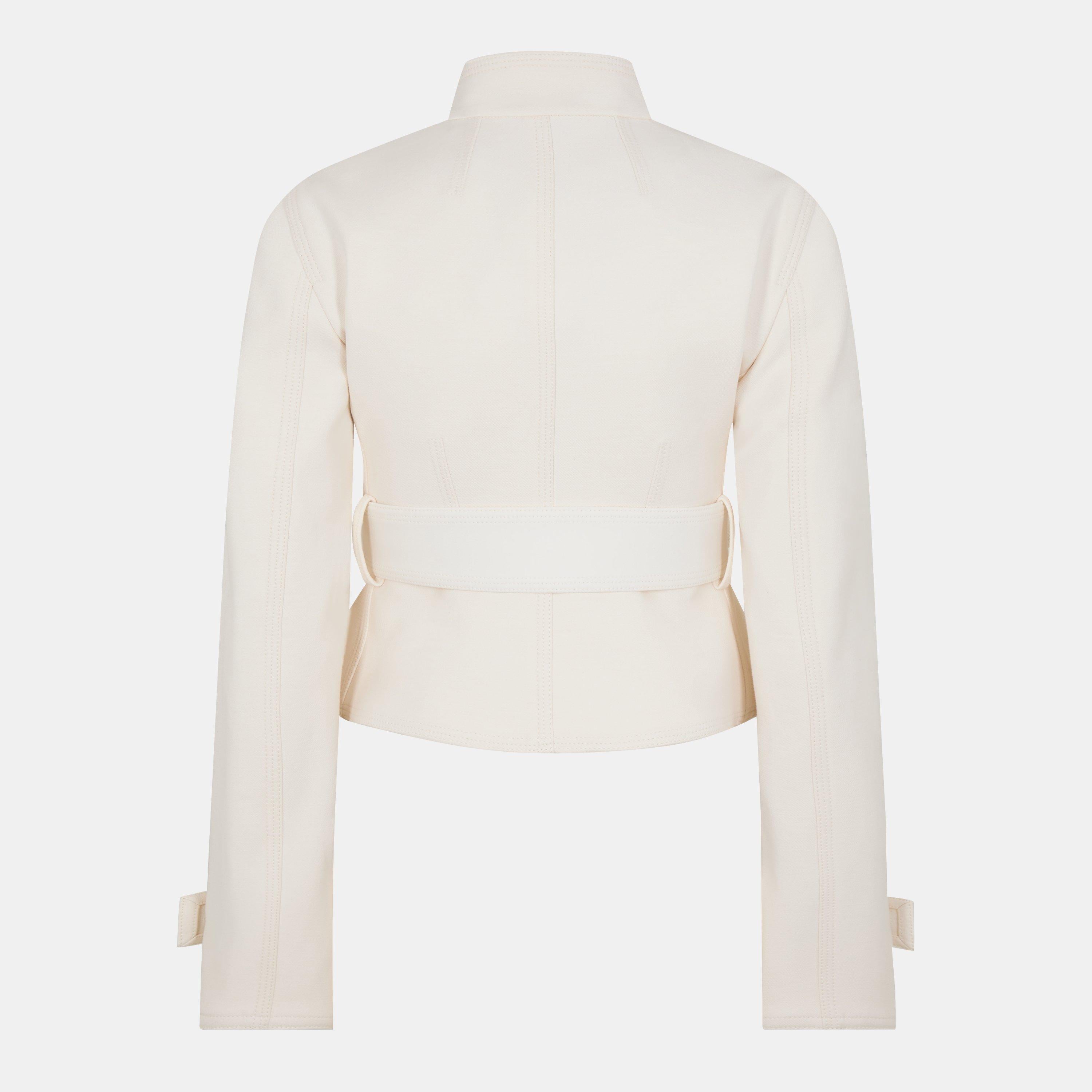 Cotton Funnel Neck Long Sleeve Quilted Jacket
