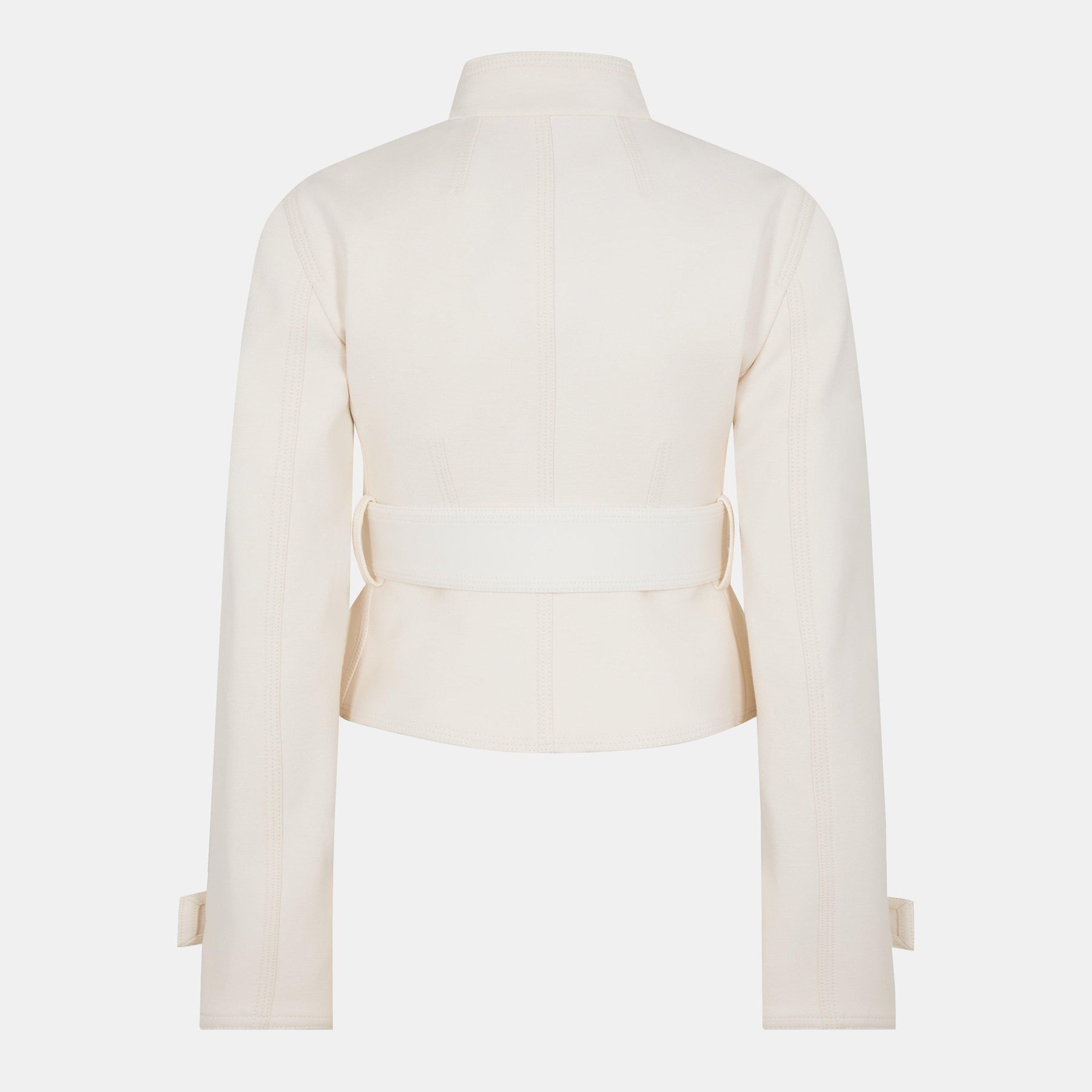 Stretch Cotton Blend Tailored Jacket