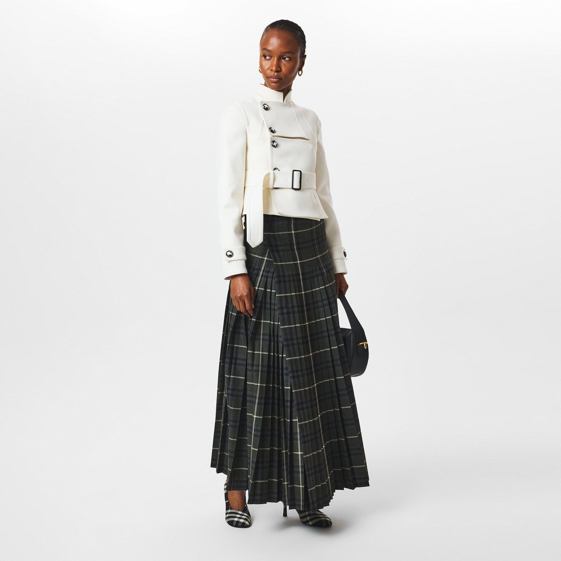 Stretch Cotton Blend Tailored Jacket