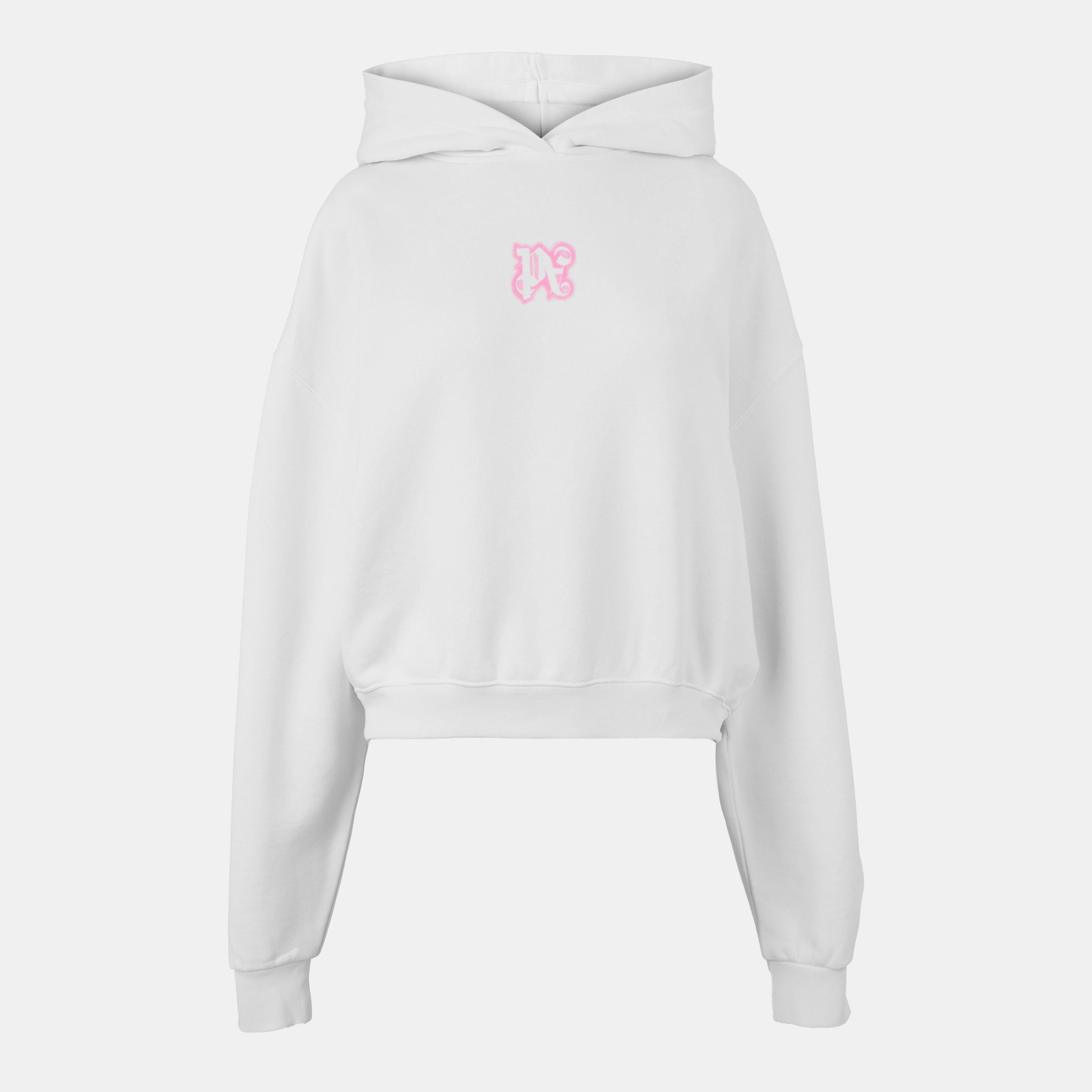 Neon Cropped Pull Over Hoodie