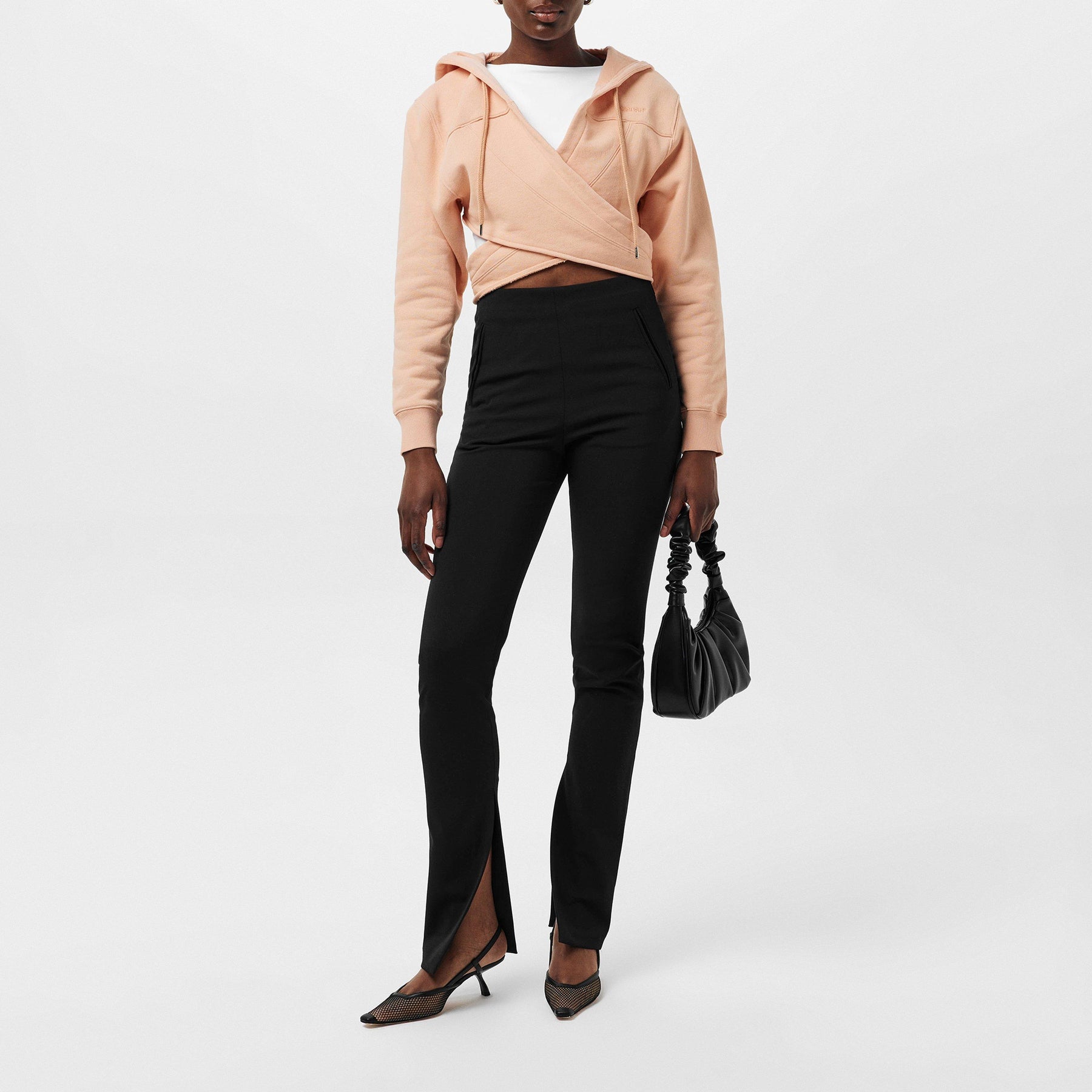 Wrap Cropped Hoodie