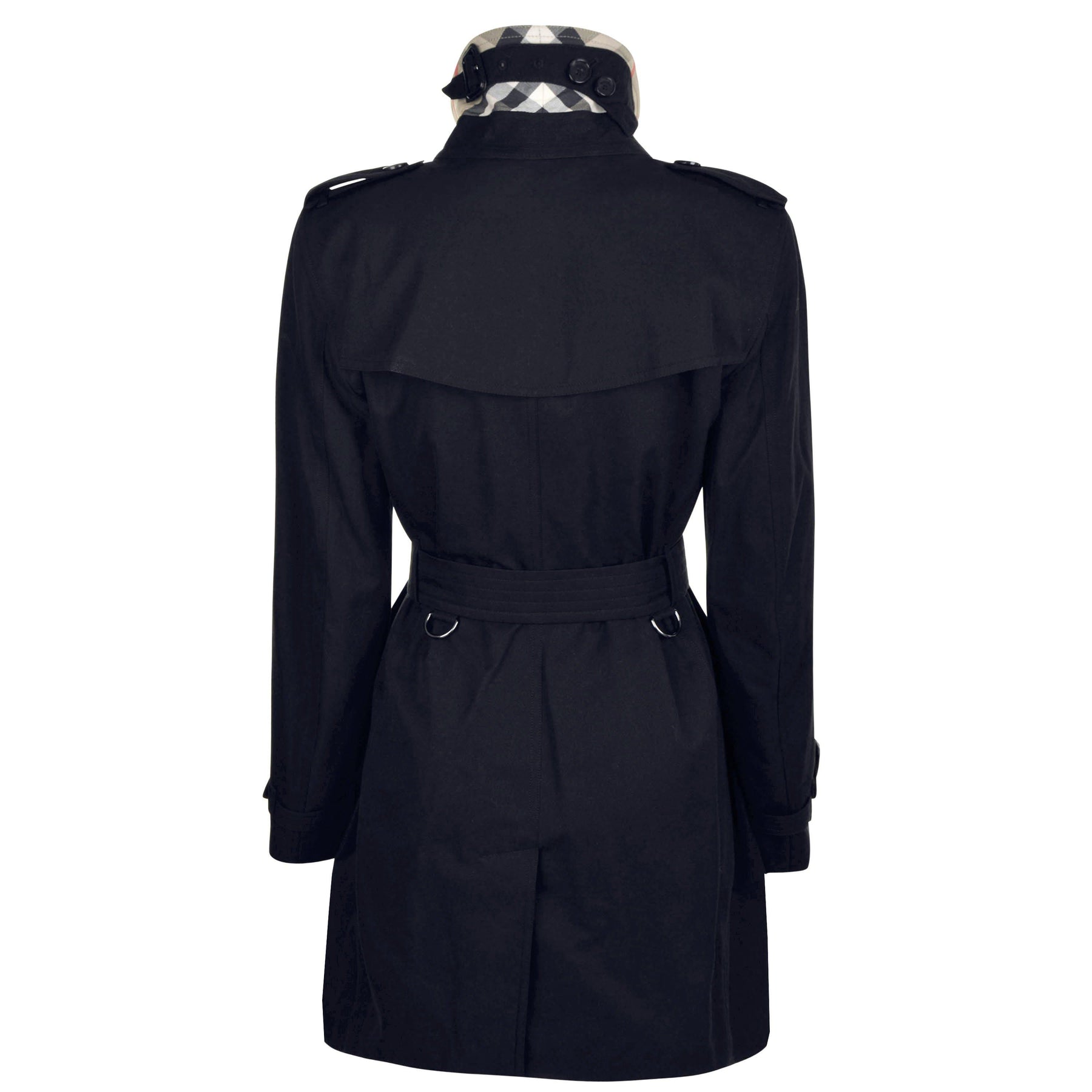 Women's Check Cotton Mid-Length Kensington Trench Coat
