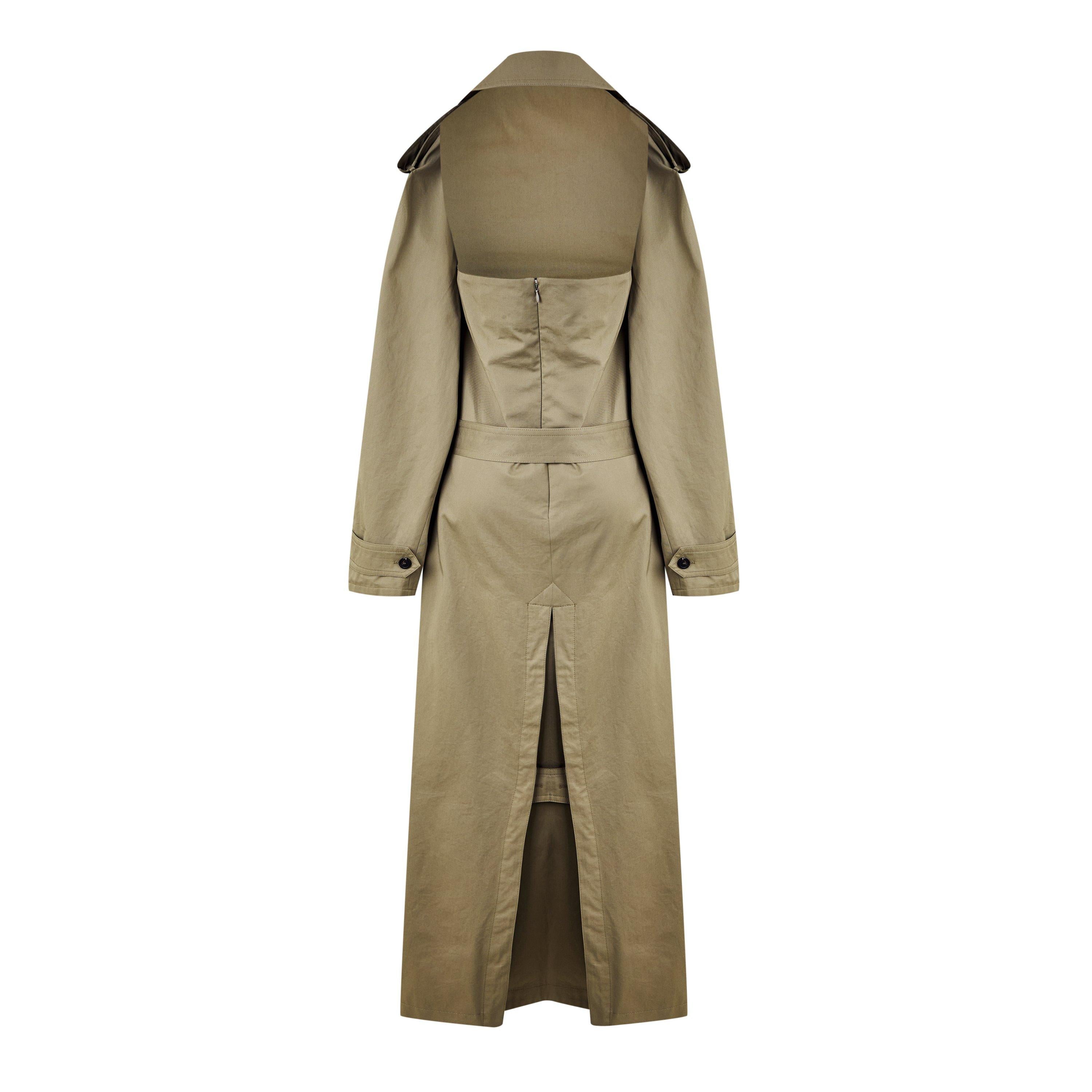 Suspend Cotton Long Sleeve Trench Dress