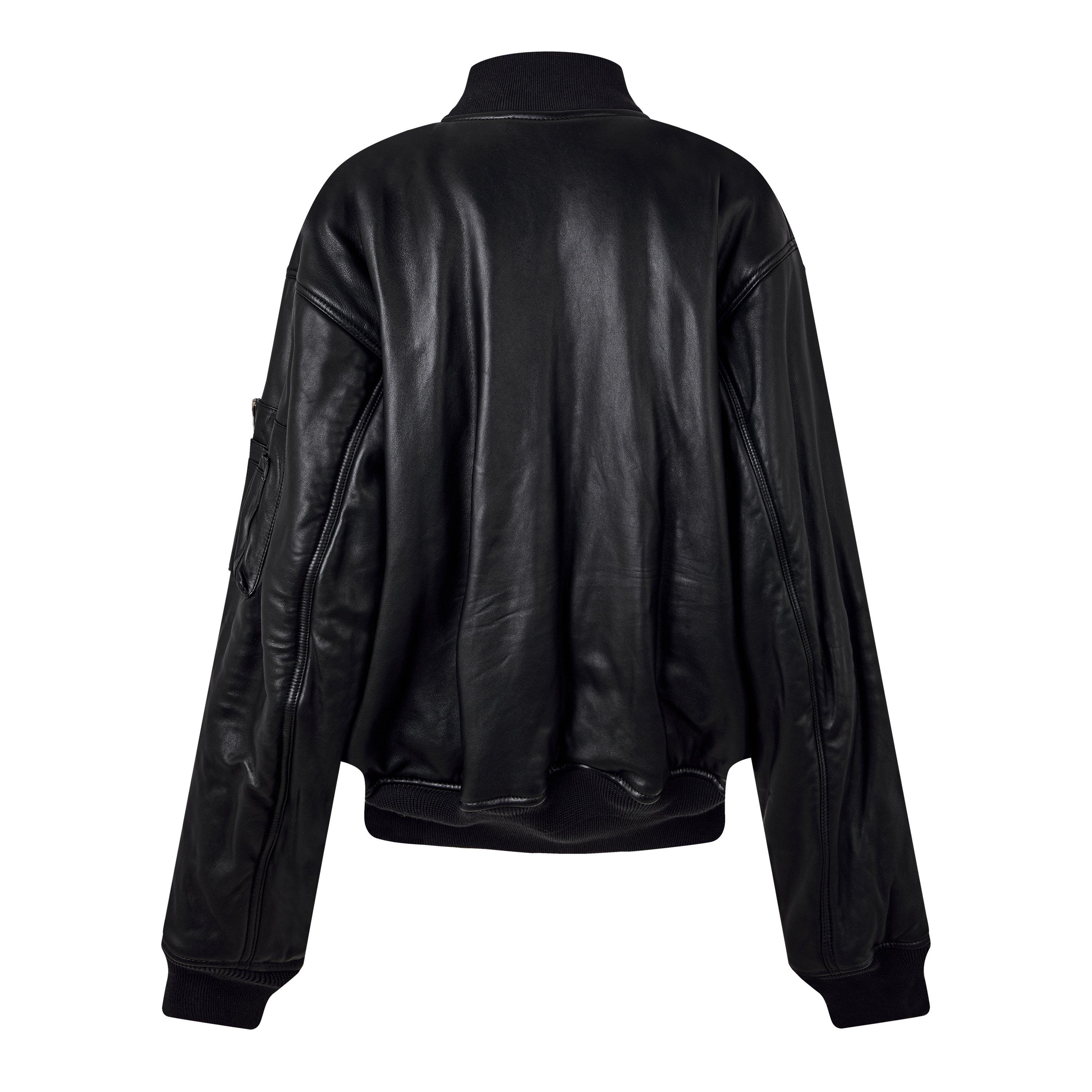 Soft Leather Bomber Jacket