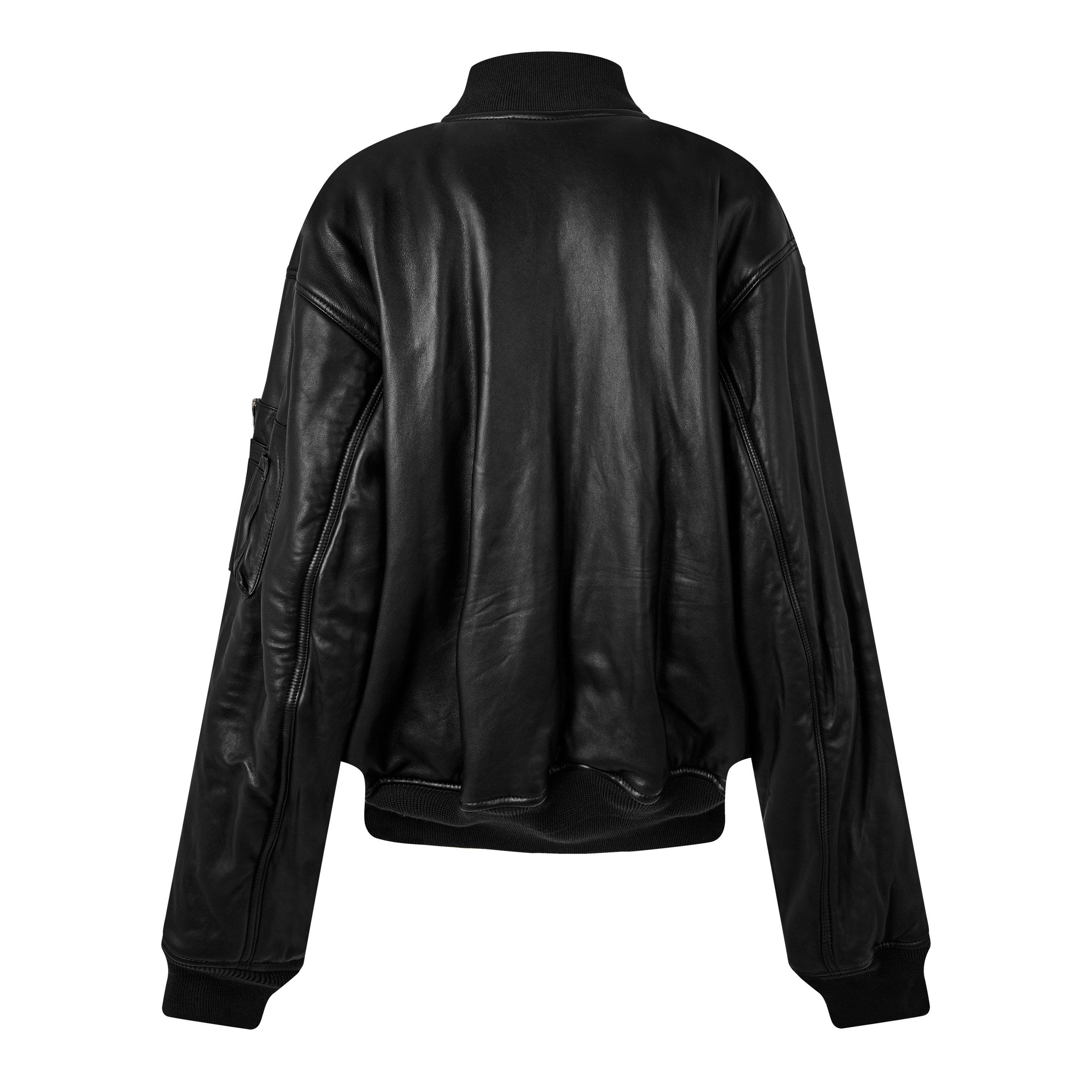 Soft Leather Bomber Jacket