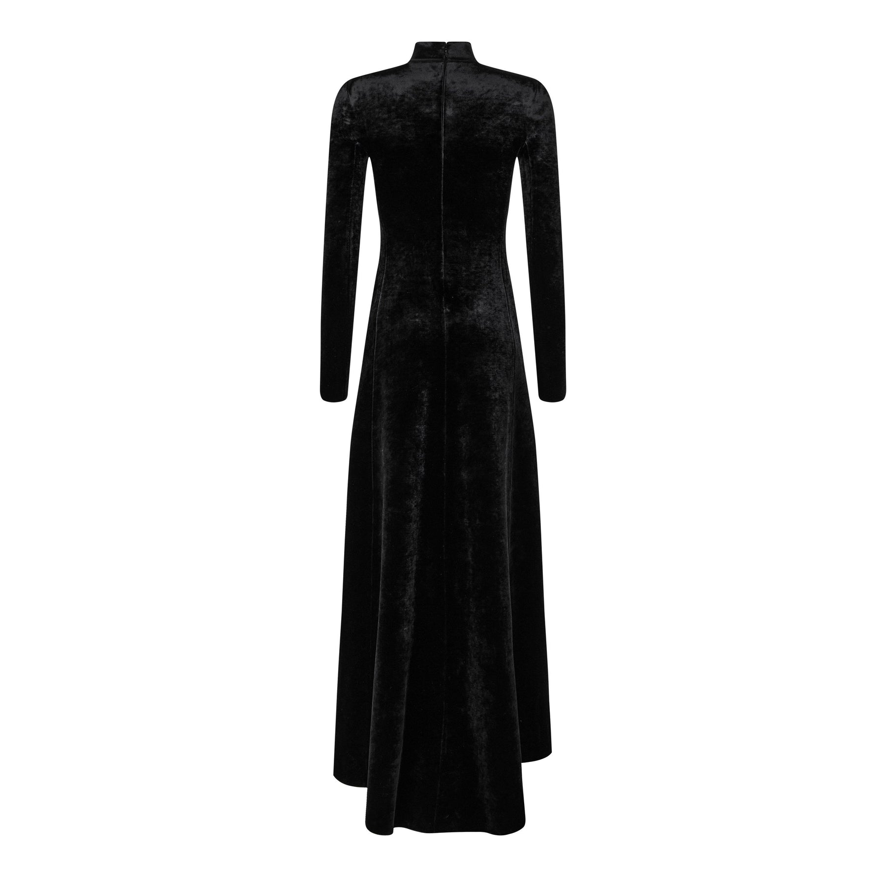 Long Sleeved A Line Gown