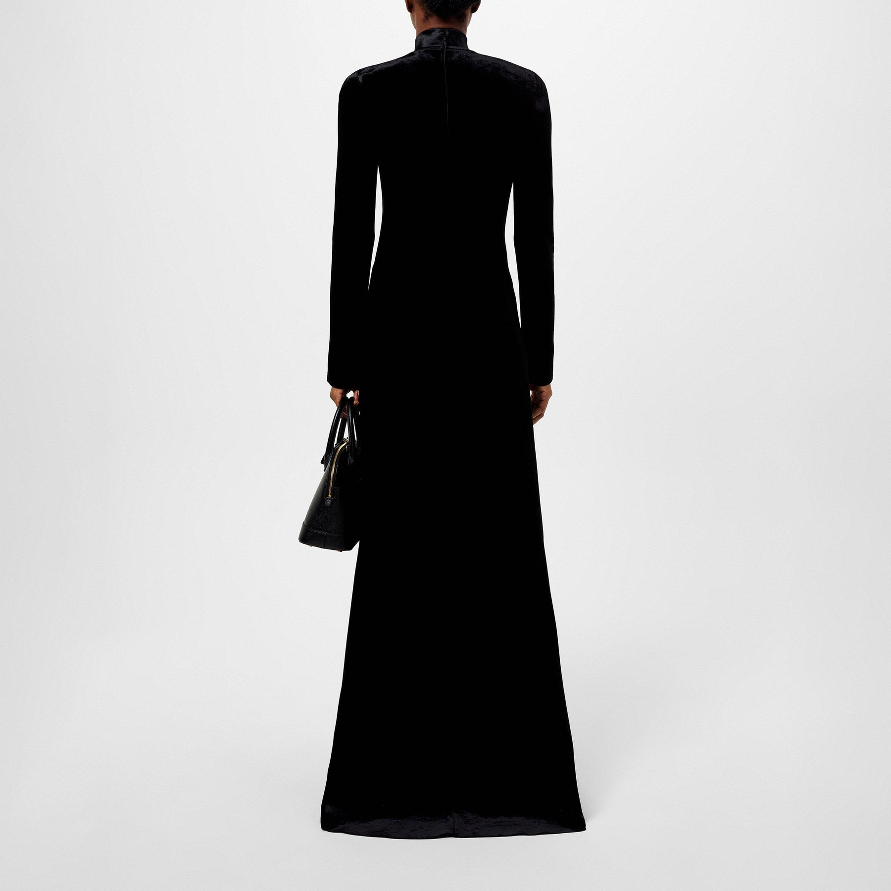 Long Sleeved A Line Gown