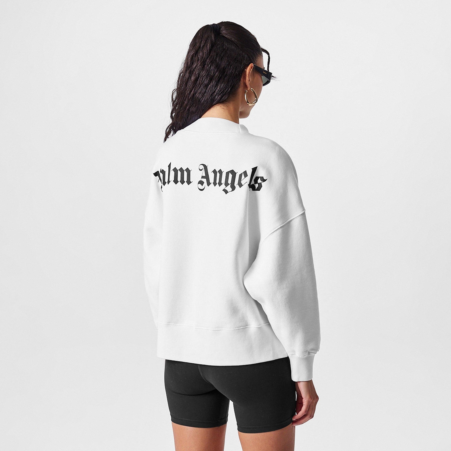 Classic Curved Logo Crew-Neck Sweater Ladies