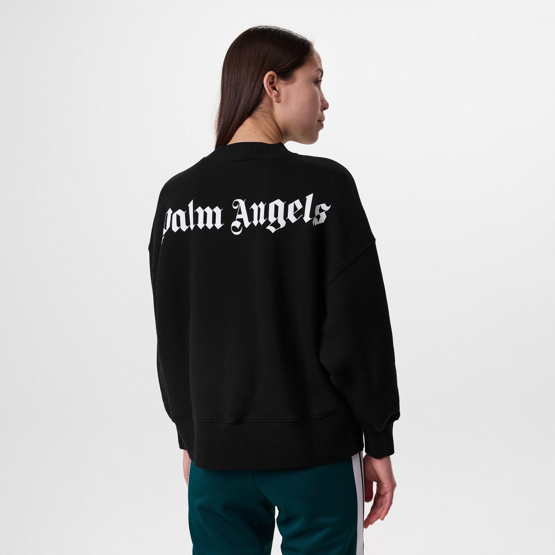 Classic Curved Logo Crew-Neck Sweater Ladies