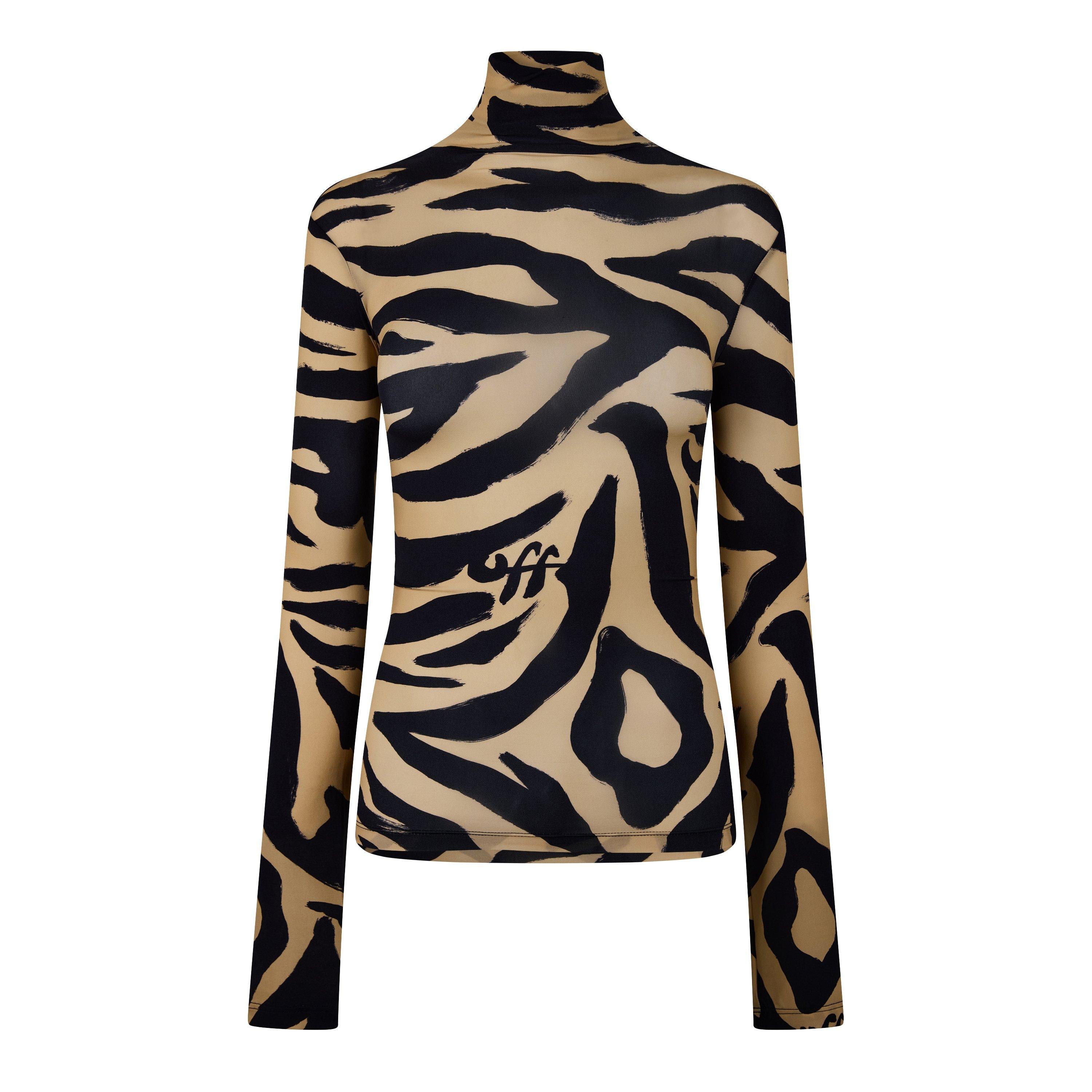 Zebra Turtleneck Sweater