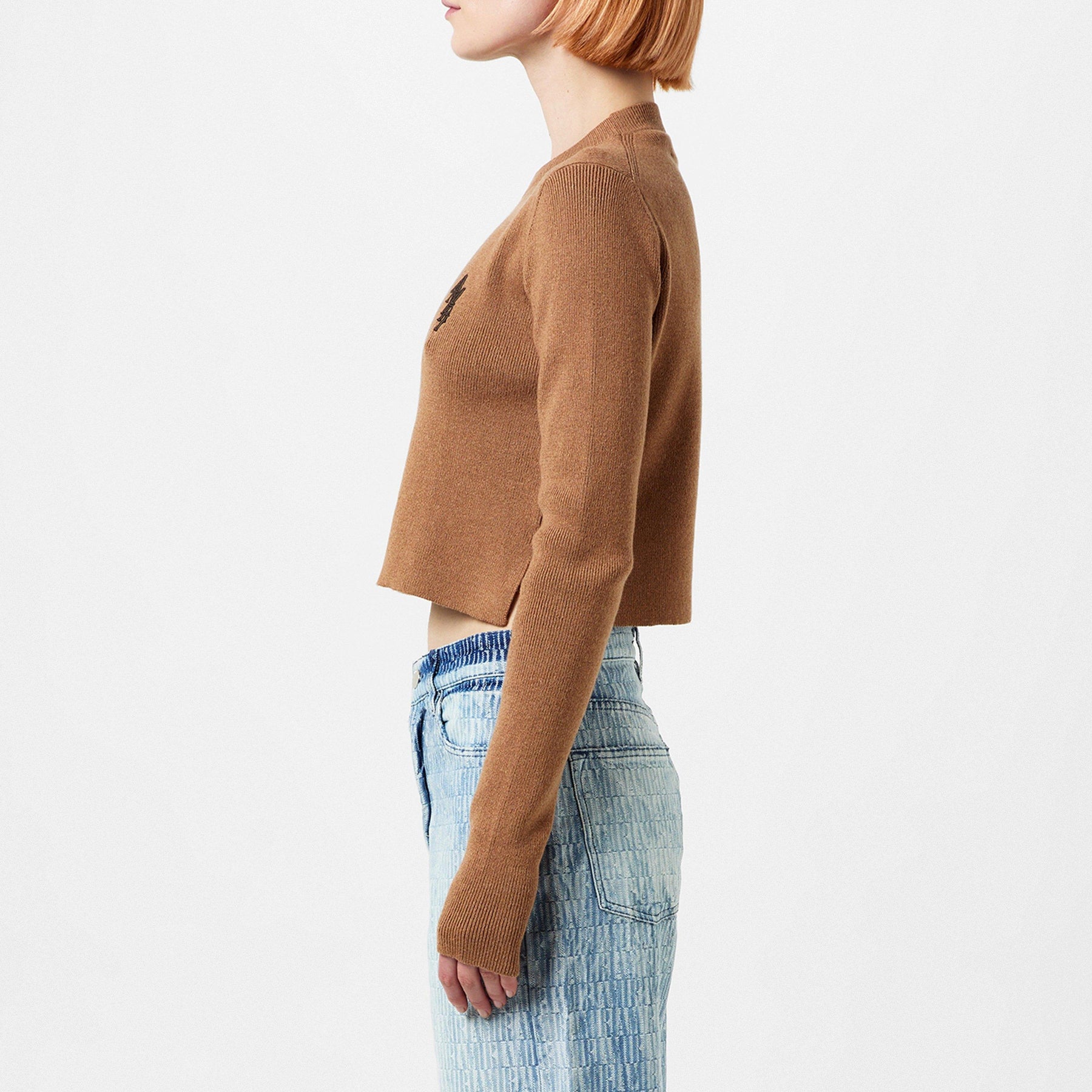 Embroidered Cropped Jumper