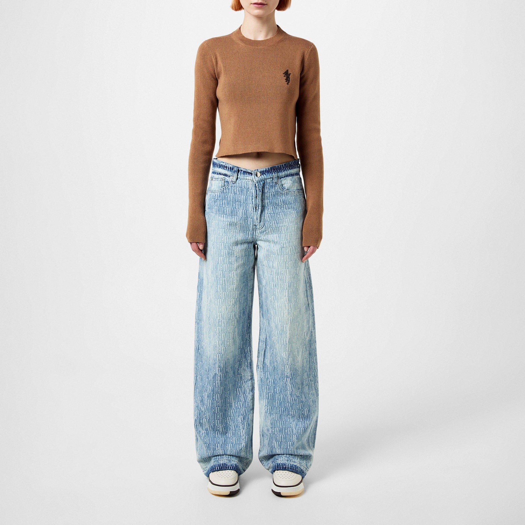 Embroidered Cropped Jumper