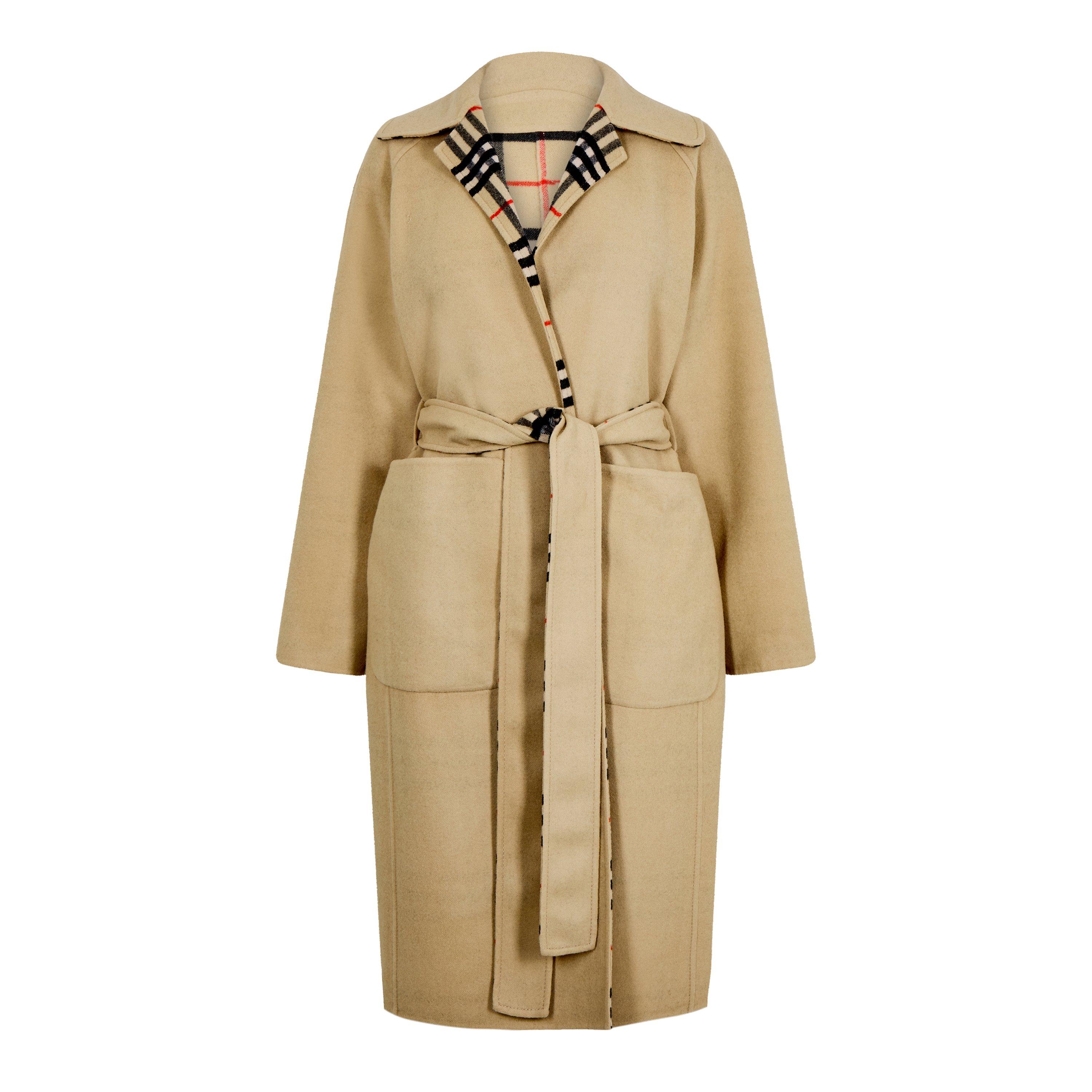 Reversible Cashmere Trench Overcoat