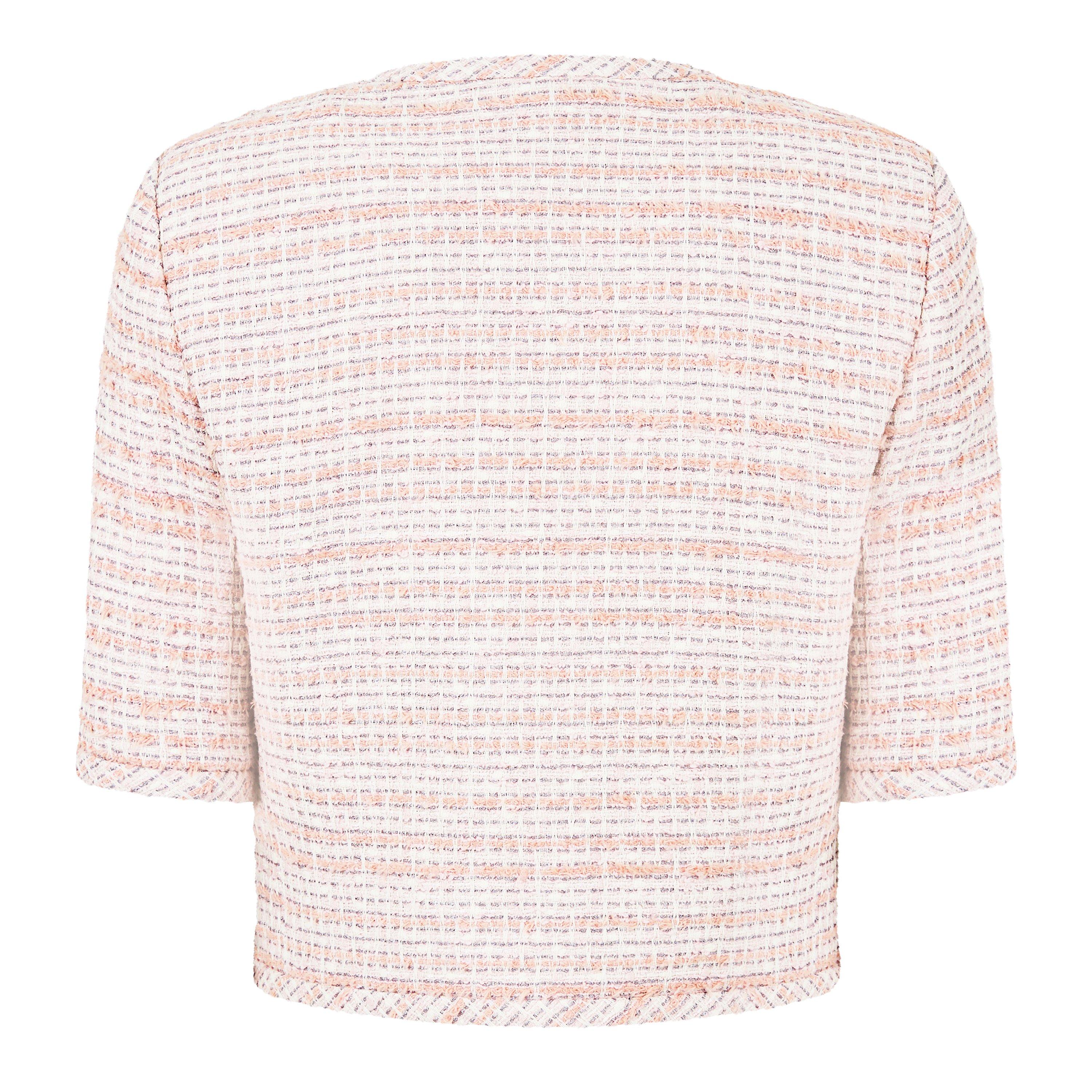 Tweed Cotton Short Sleeve Overcoat