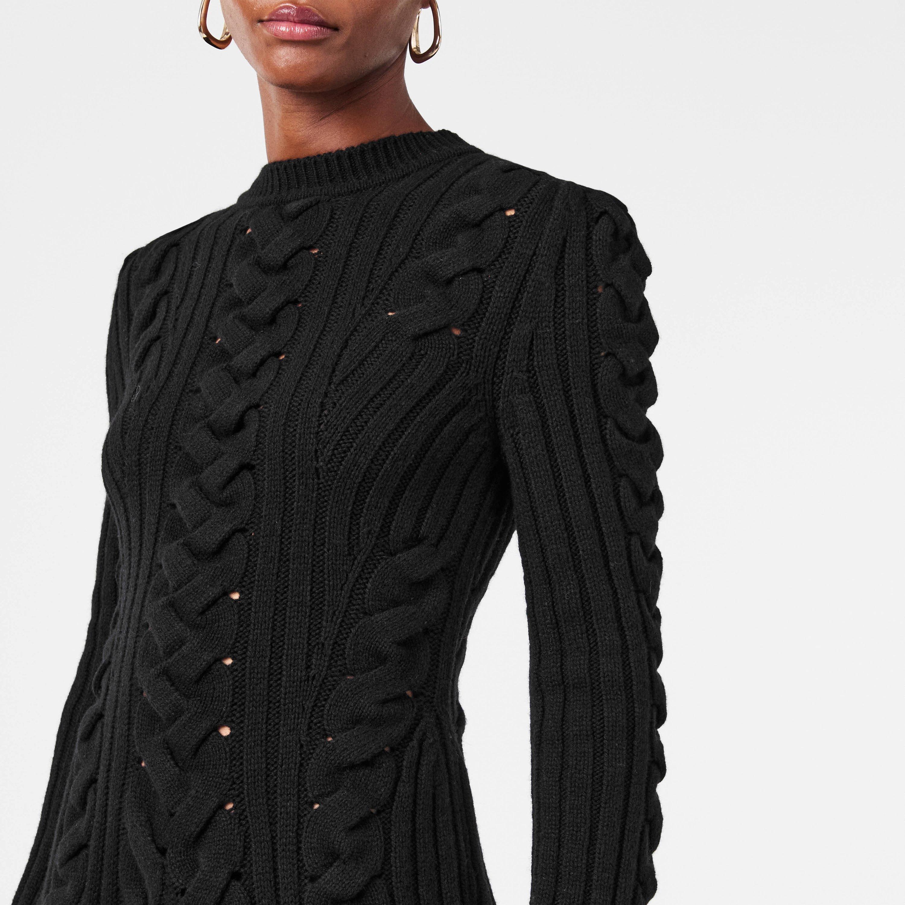 Alex Cable Knitted Jumper Dress