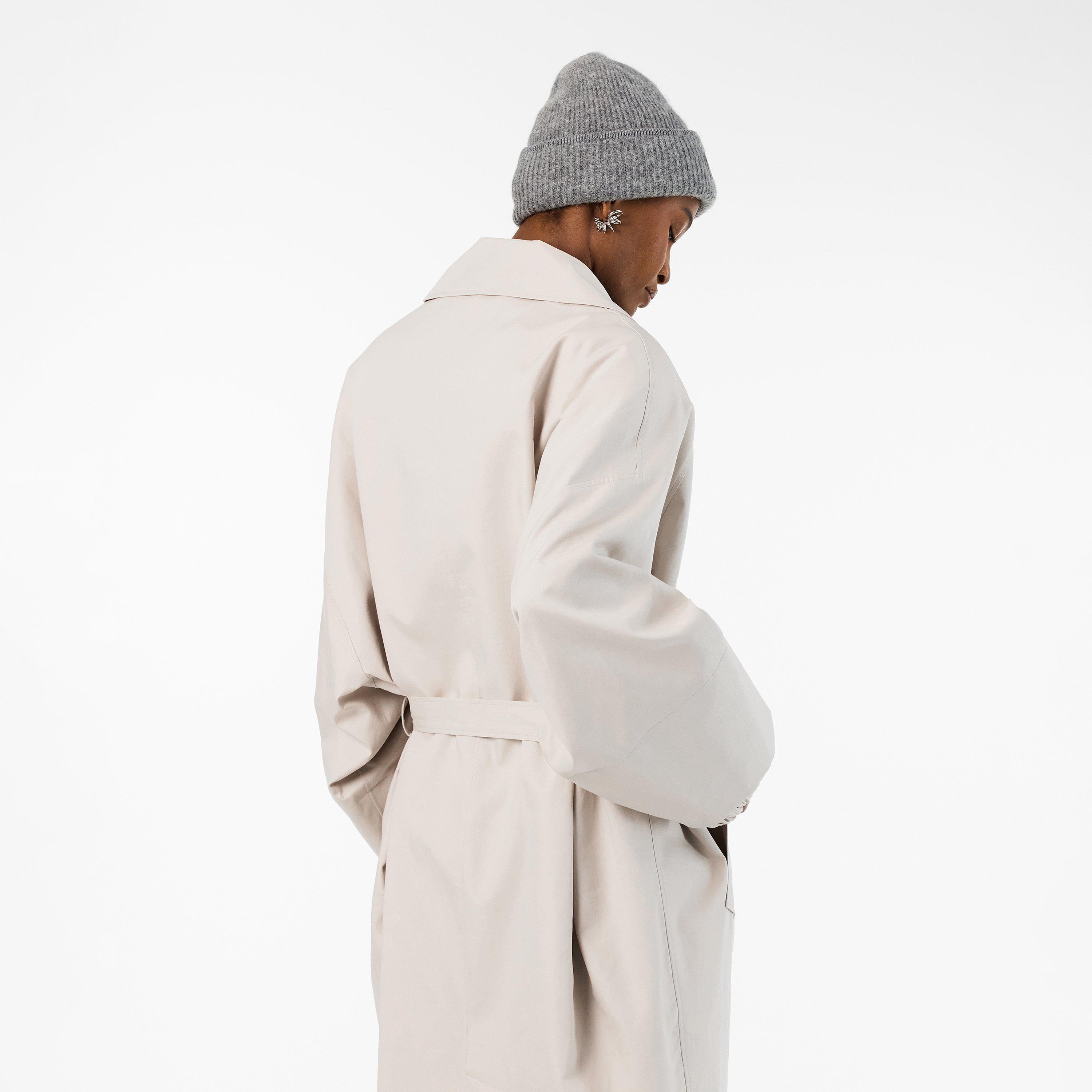 Jacquard Mid-Length Textured Trench Coat