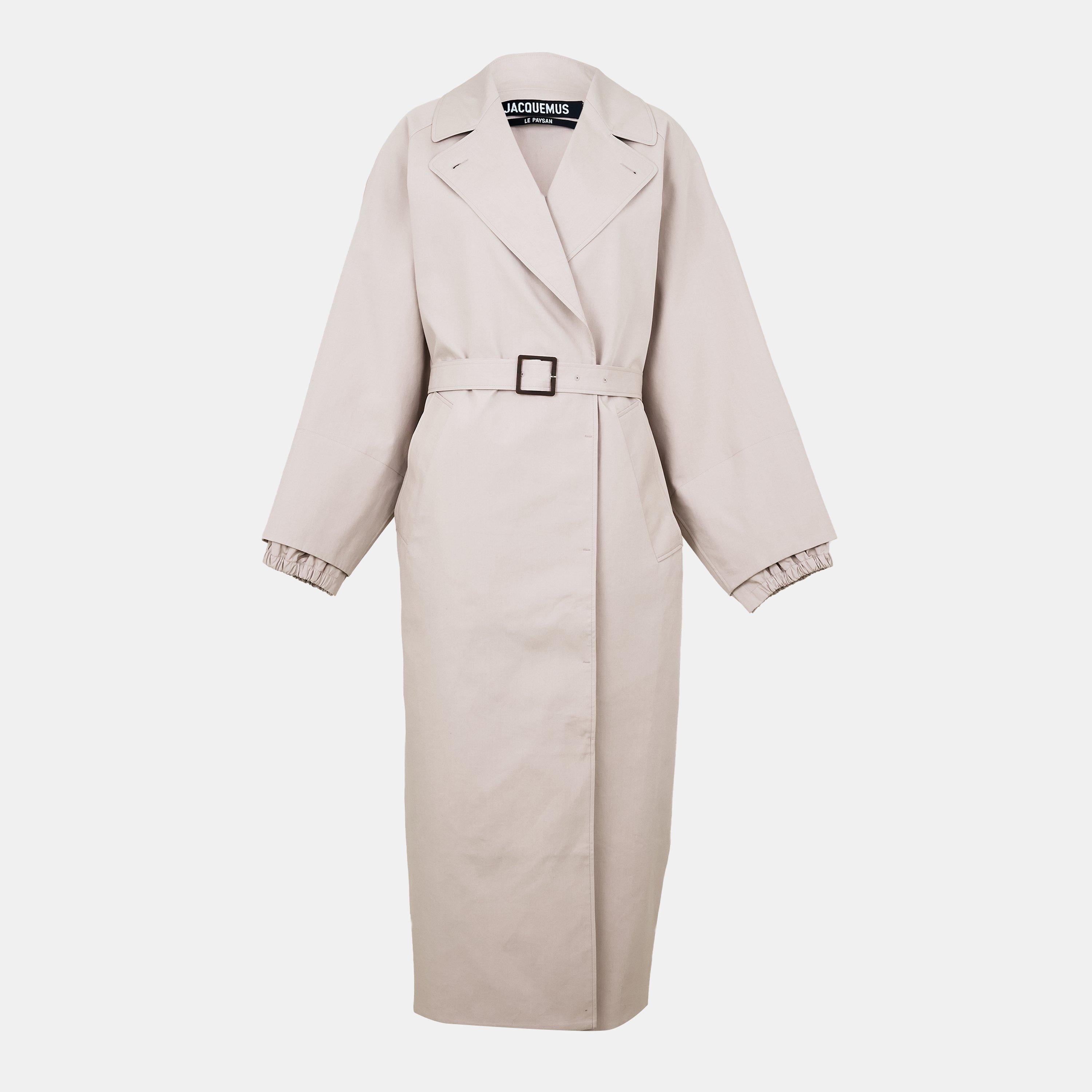 Jacquard Mid-Length Textured Trench Coat