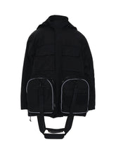 Transformer Gym Bag Parka in Black