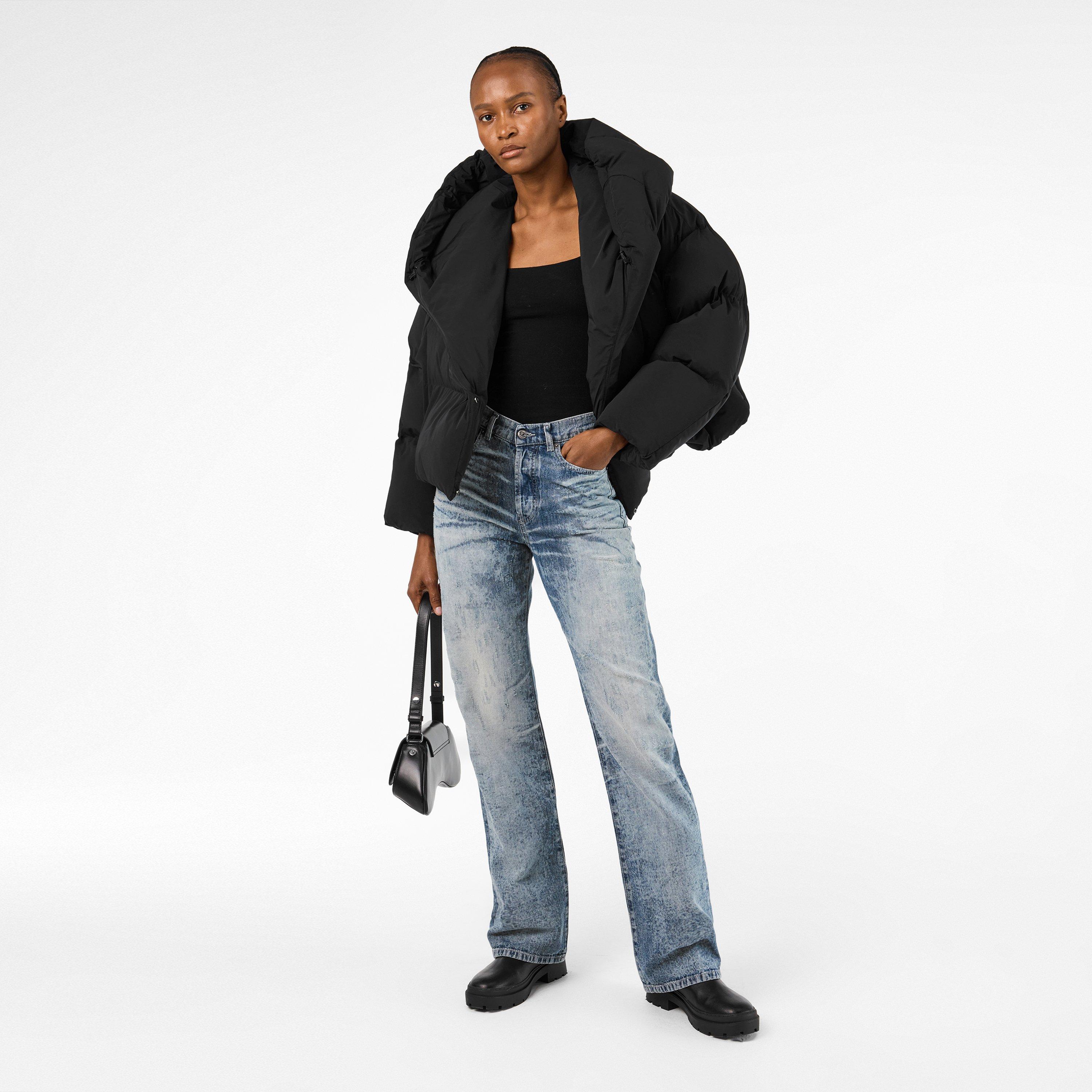 W-Iley-T1 Hooded Long Sleeve Short Puffer Jacket