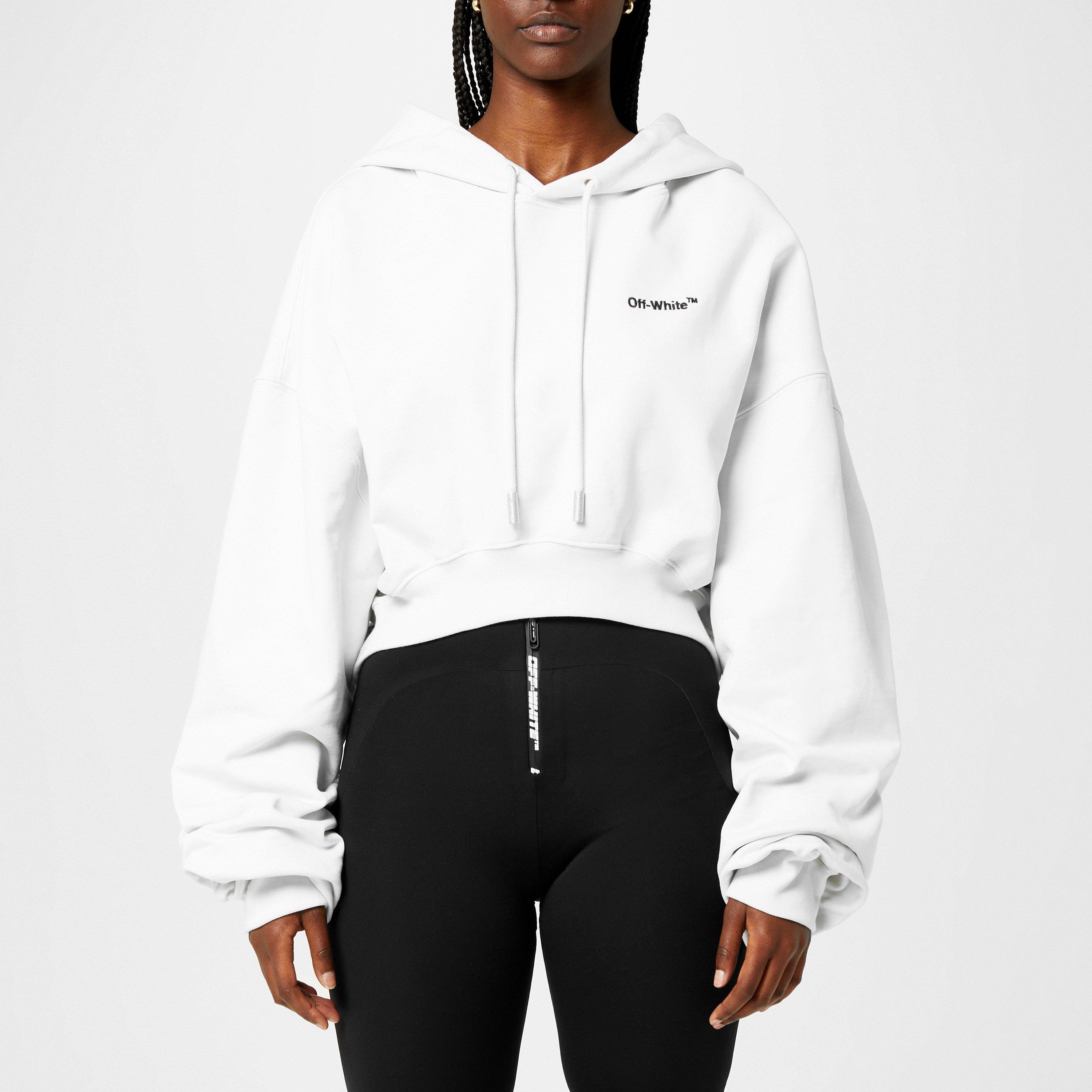 Helvetica Cropped Hoodie