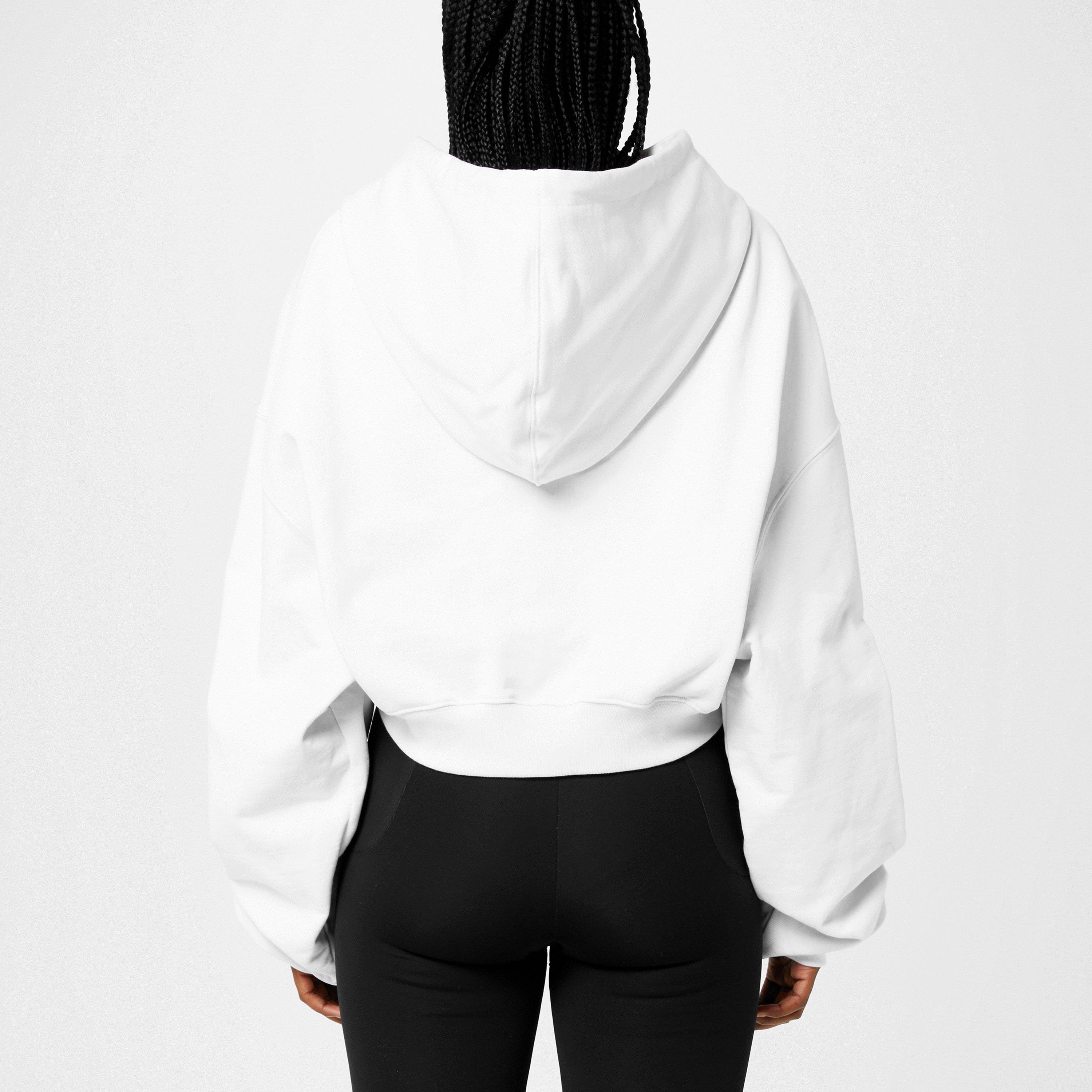 Helvetica Cropped Hoodie