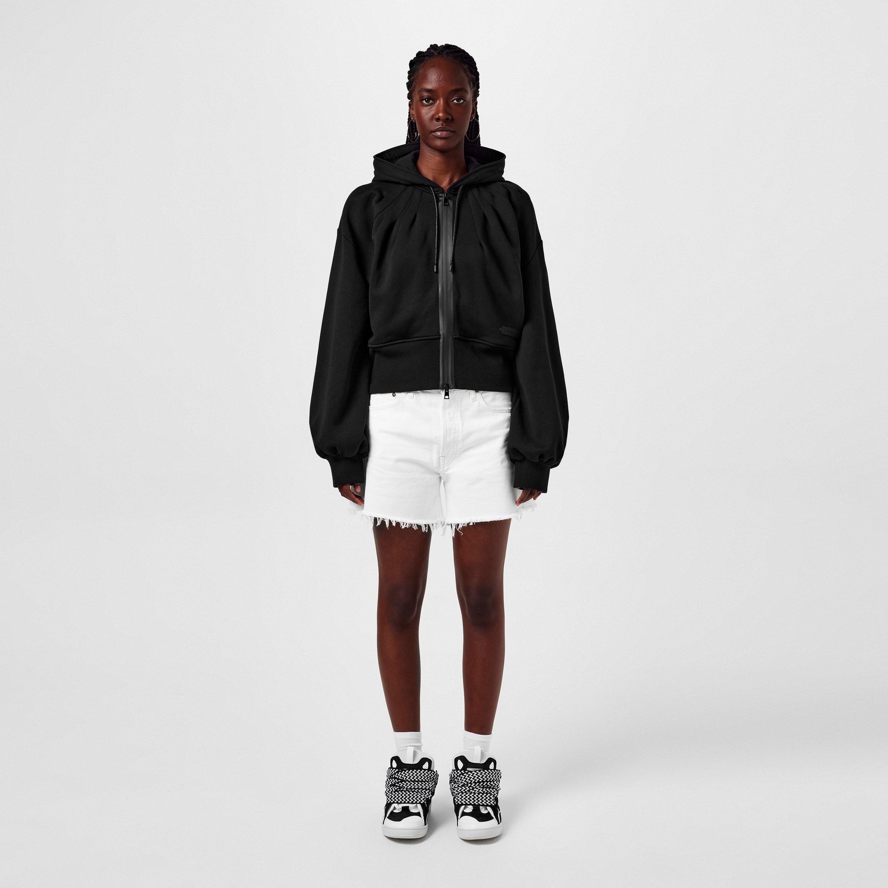 Cropped Zip Hoodie