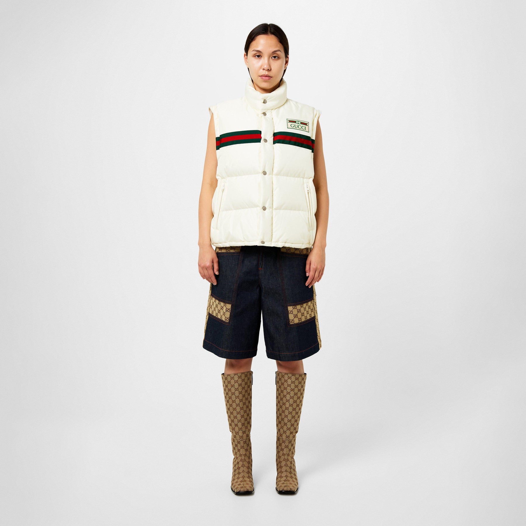 1921 Padded Nylon Web Bomber Jacket