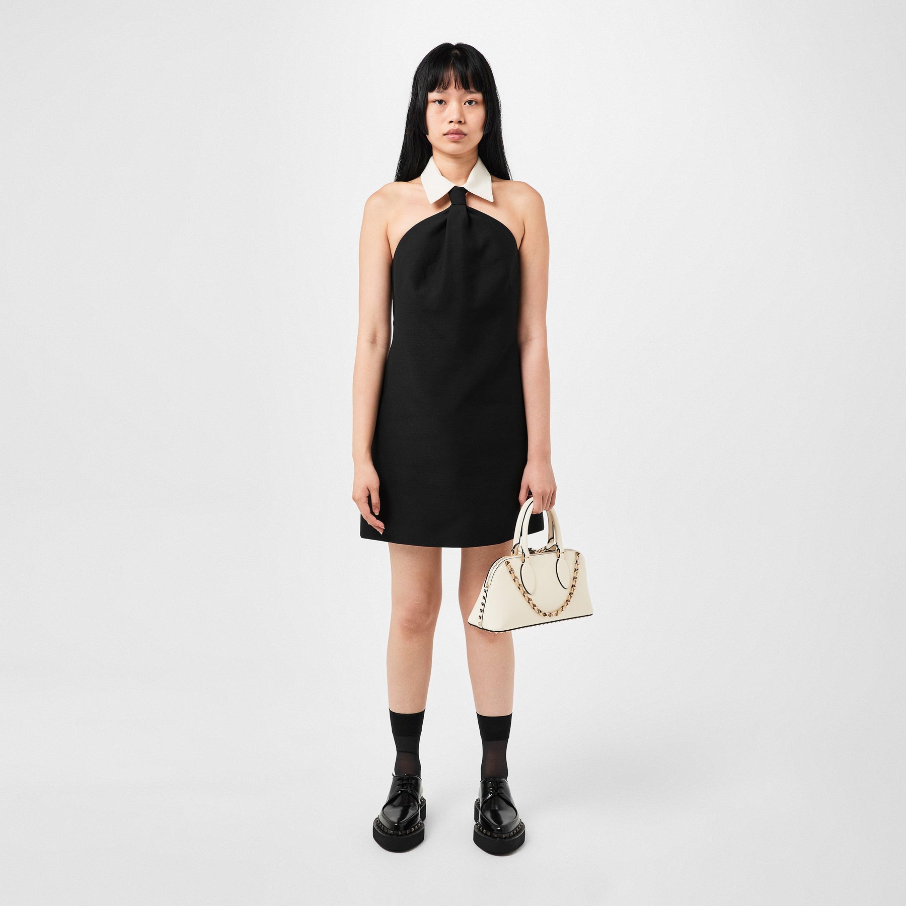 Crepe Couture Short Dress