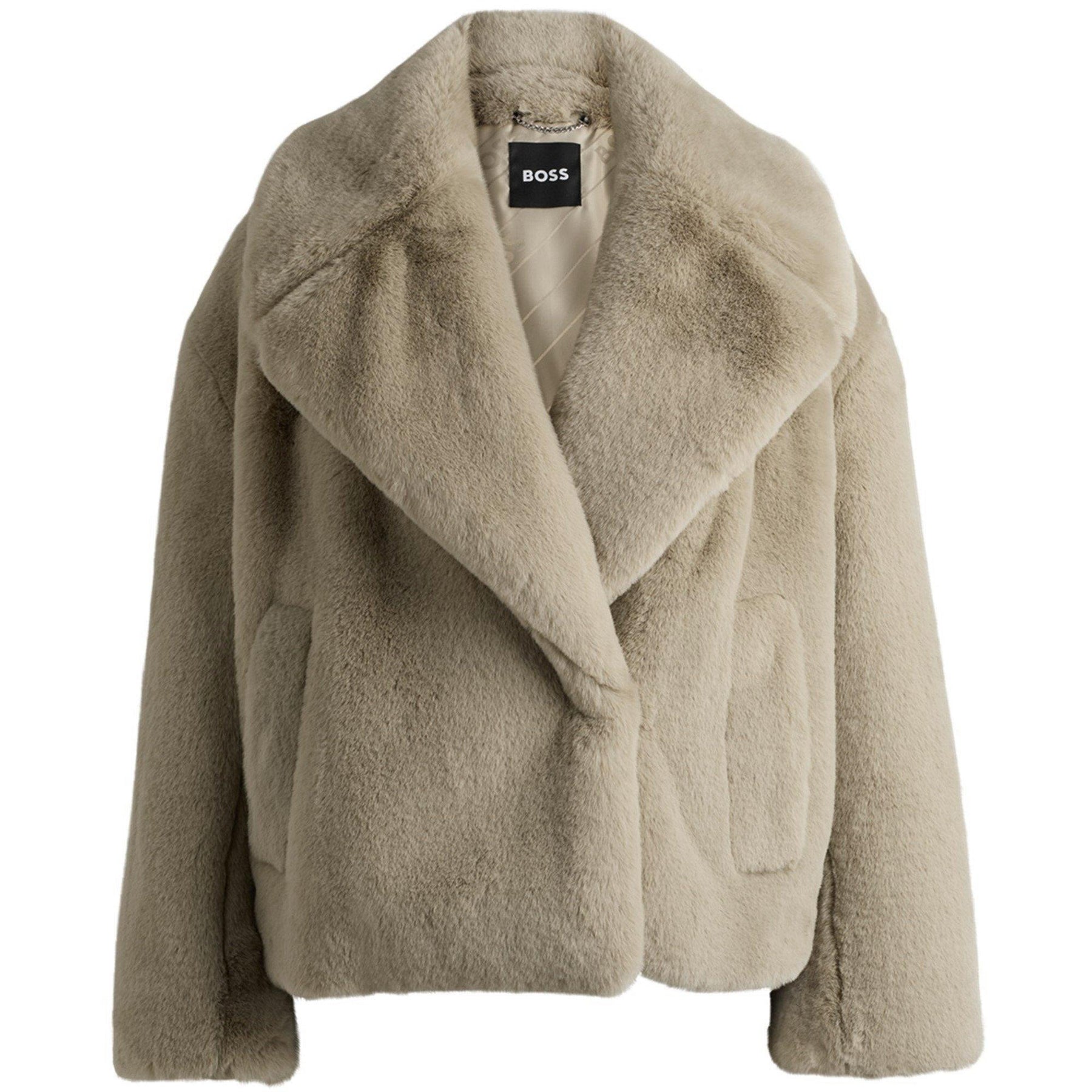Plush Teddy Cropped Coat